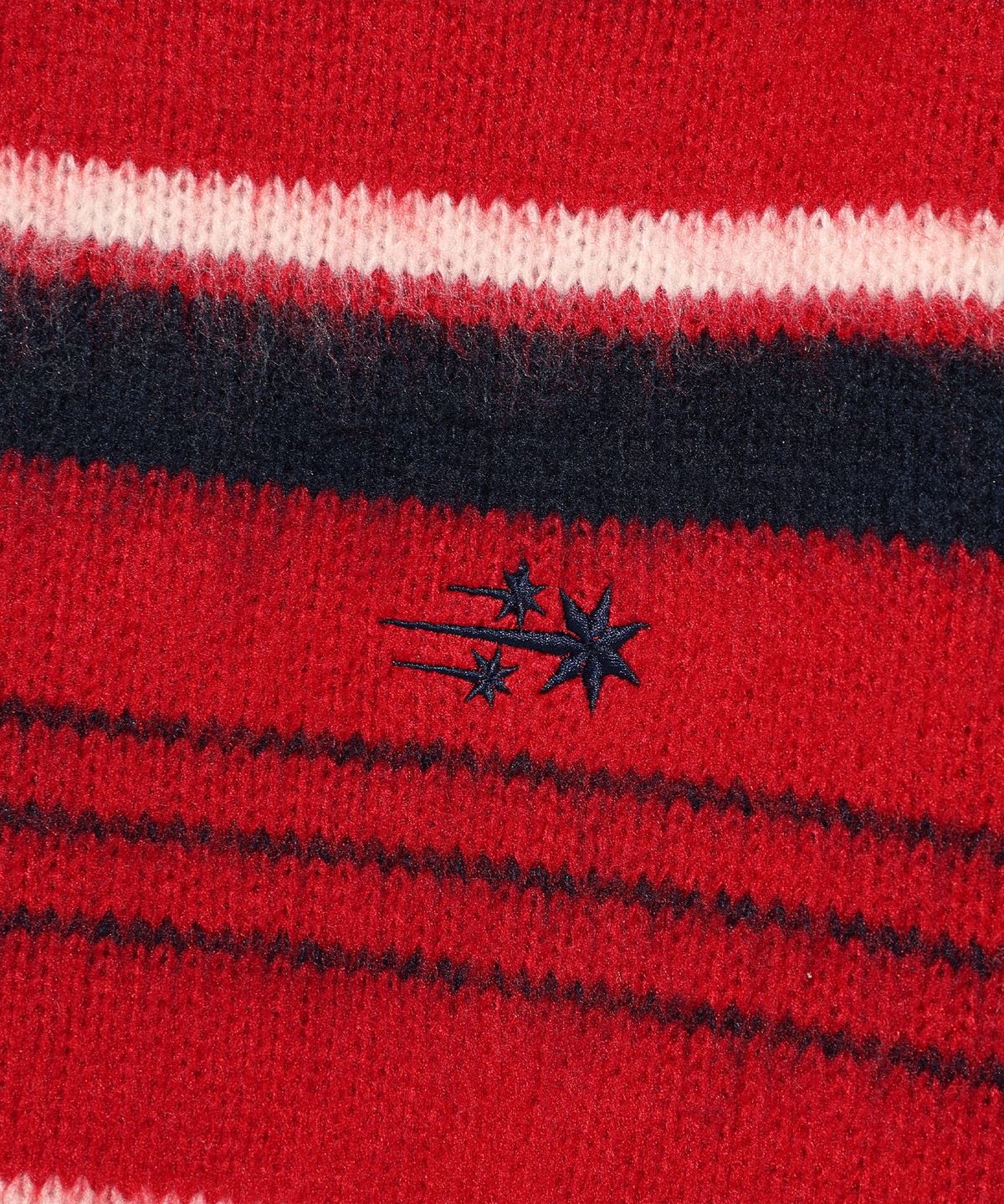 나이스고스트클럽(NICEGHOSTCLUB) V NECK STRIPE KNIT_RED(NG2GFUK602A)