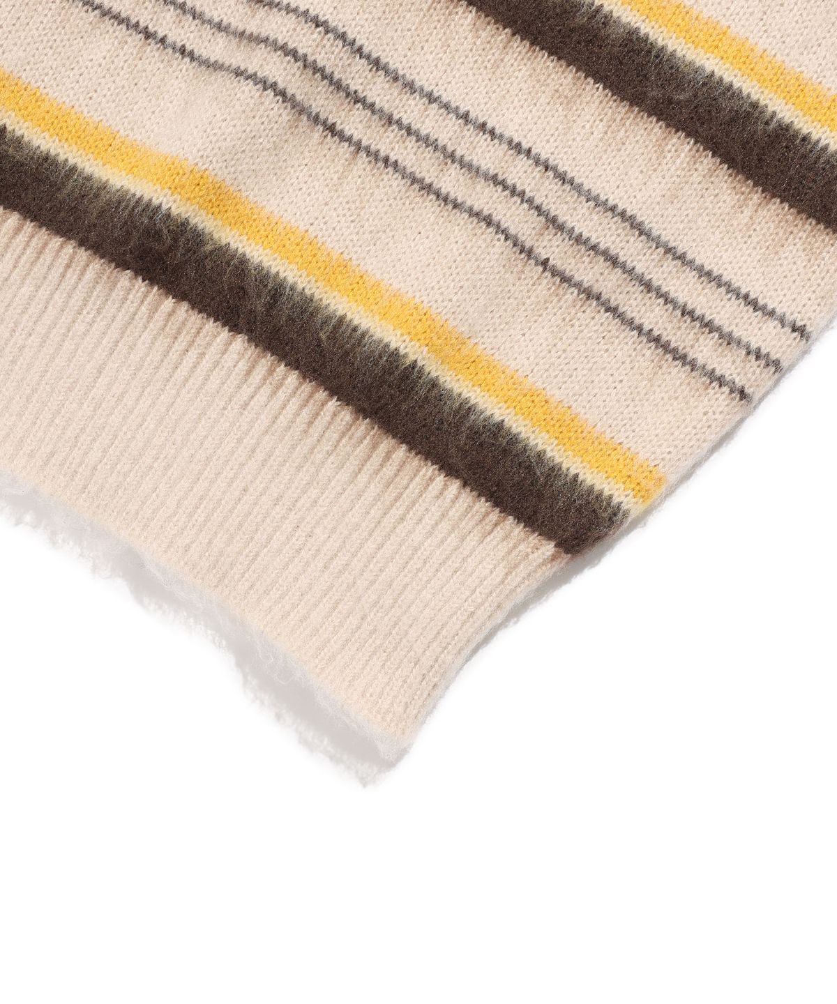 나이스고스트클럽(NICEGHOSTCLUB) V NECK STRIPE KNIT_BEIGE(NG2GFUK602A)