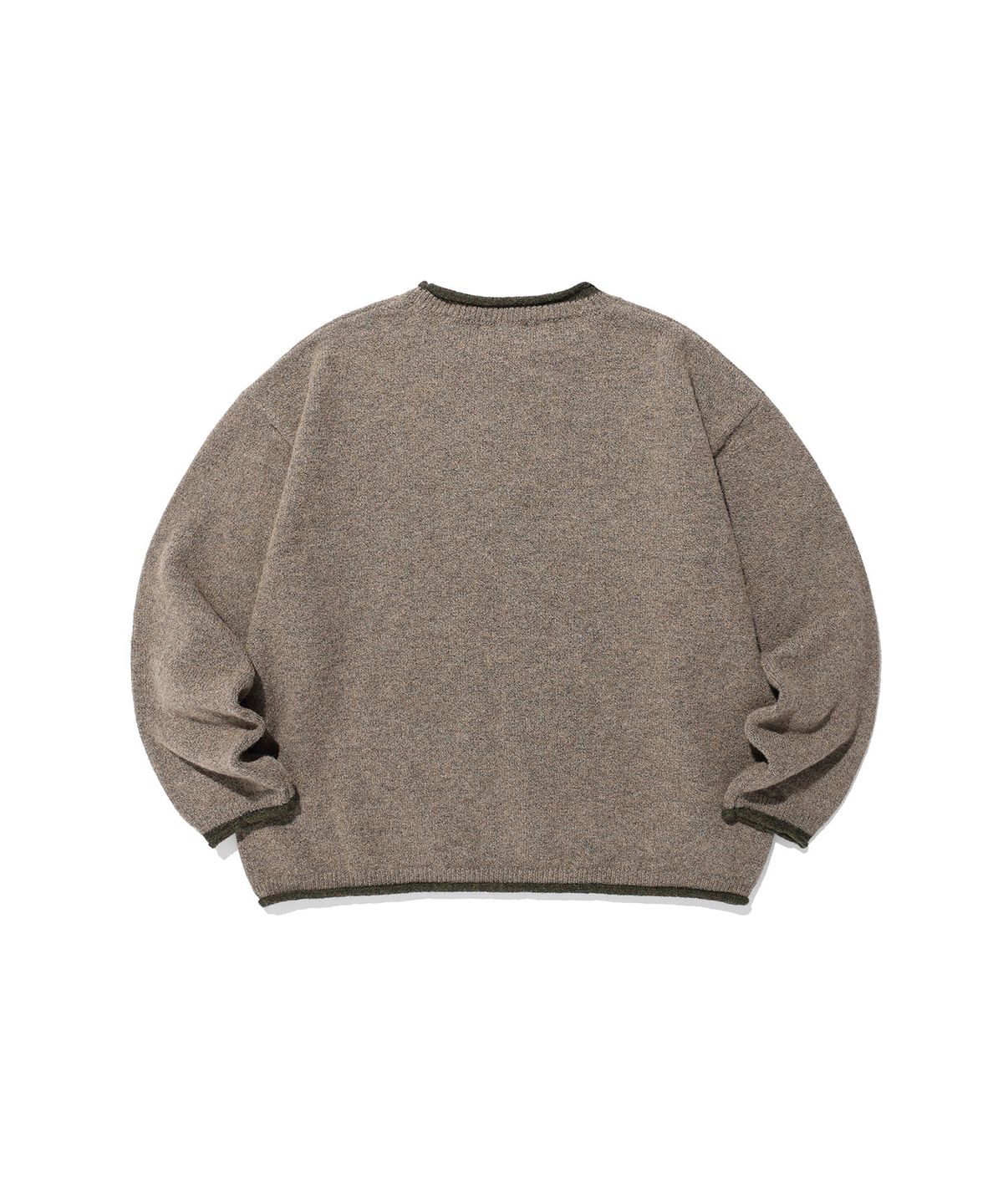 나이스고스트클럽(NICEGHOSTCLUB) BEAR GRAPHIC WIDE CROP KNIT_BROWN(NG2GFFK604A)