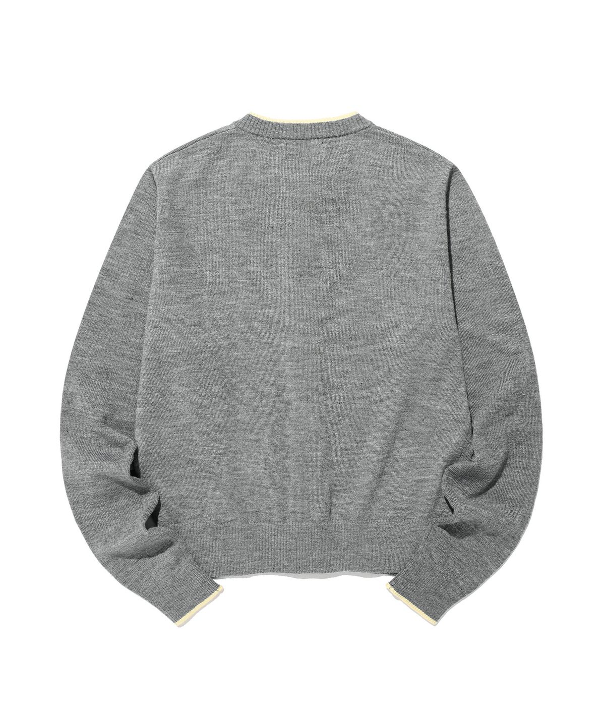 나이스고스트클럽(NICEGHOSTCLUB) TRIM LINE CARDIGAN_GREY(NG2GFFK681A)