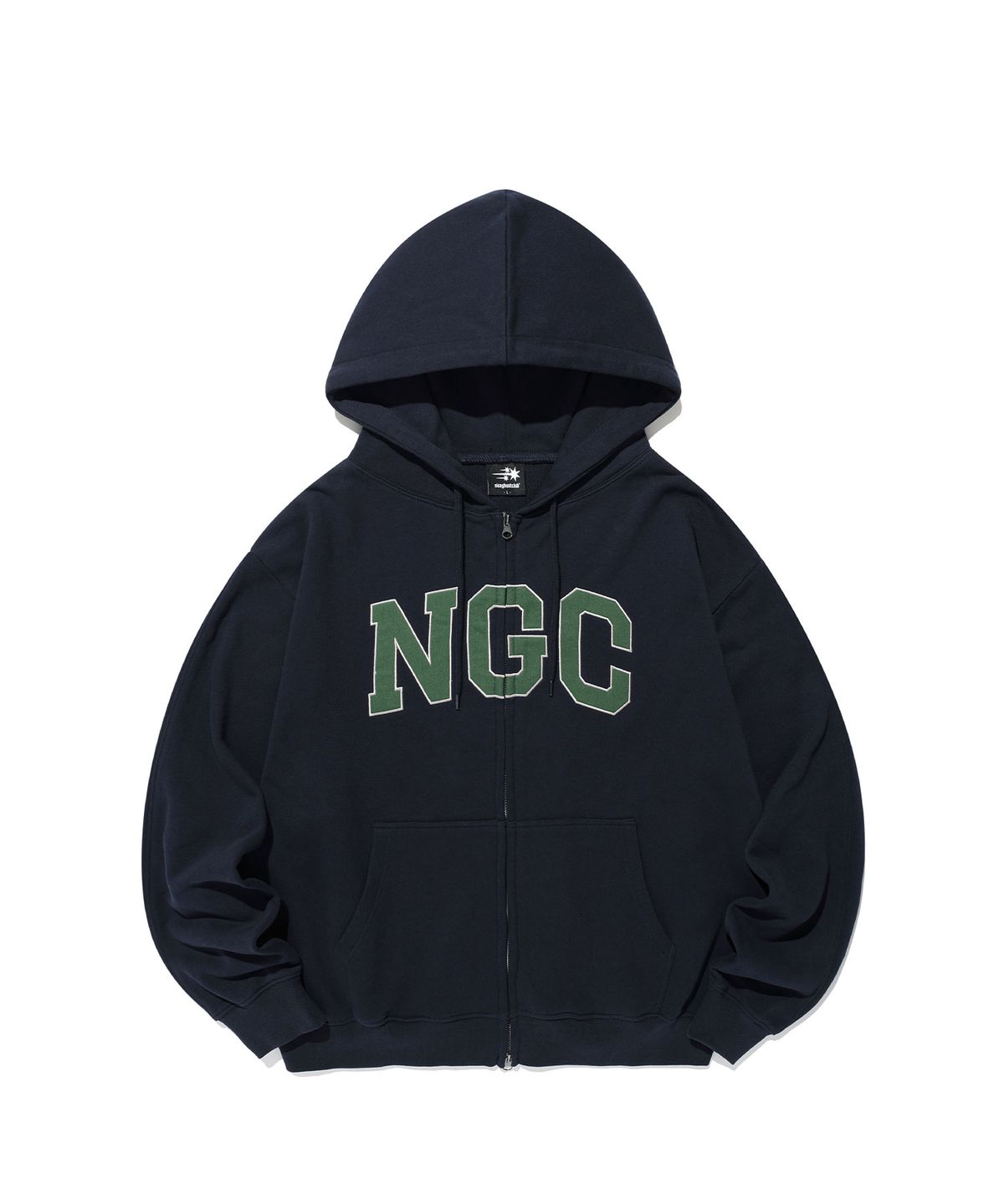 나이스고스트클럽(NICEGHOSTCLUB) NGC LOGO HOODIE ZIP UP_NAVY(NG2GFUM486A)
