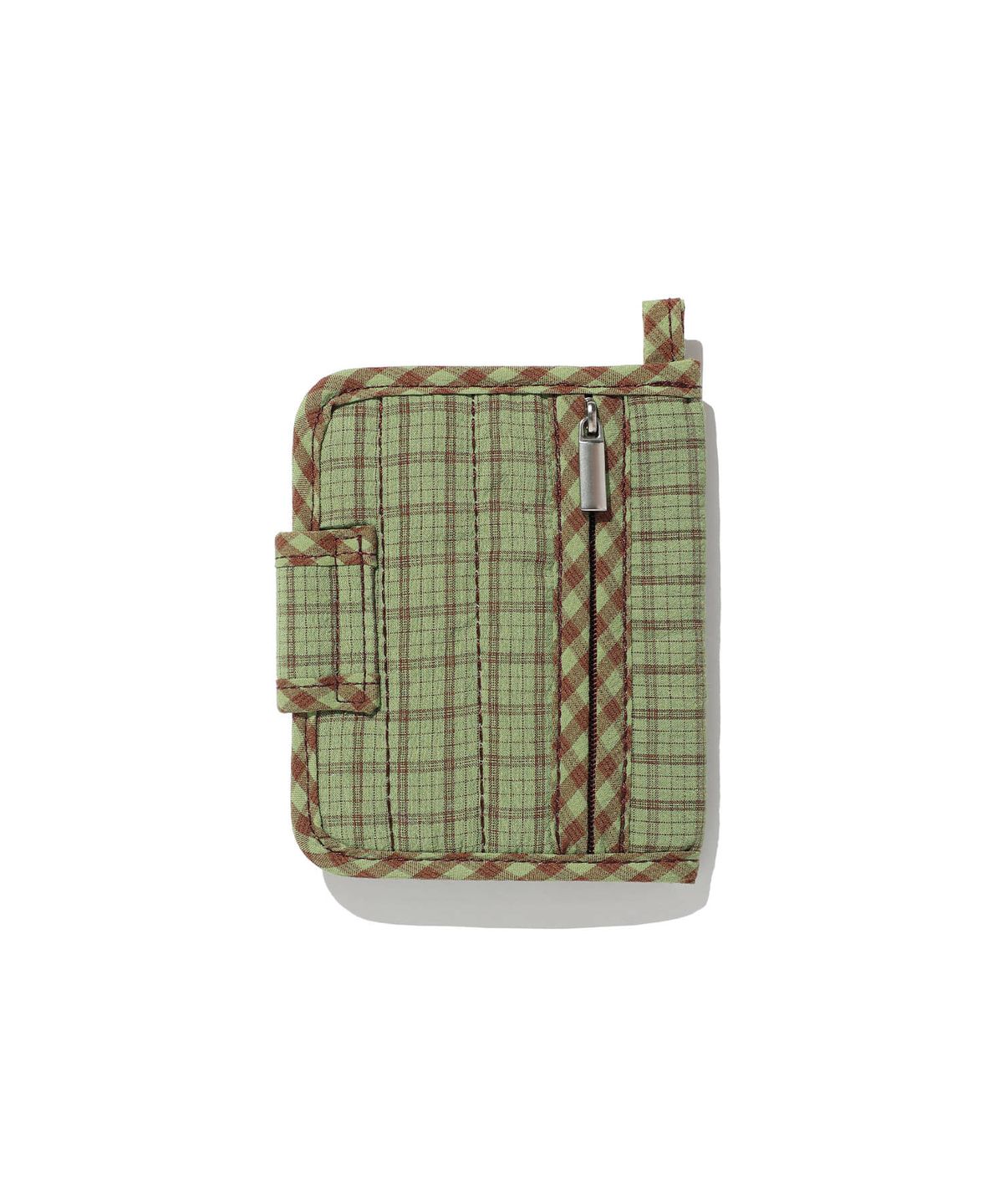 나이스고스트클럽(NICEGHOSTCLUB) PUFFY CHECK WALLET_GREEN(NG2GFUAB65A)