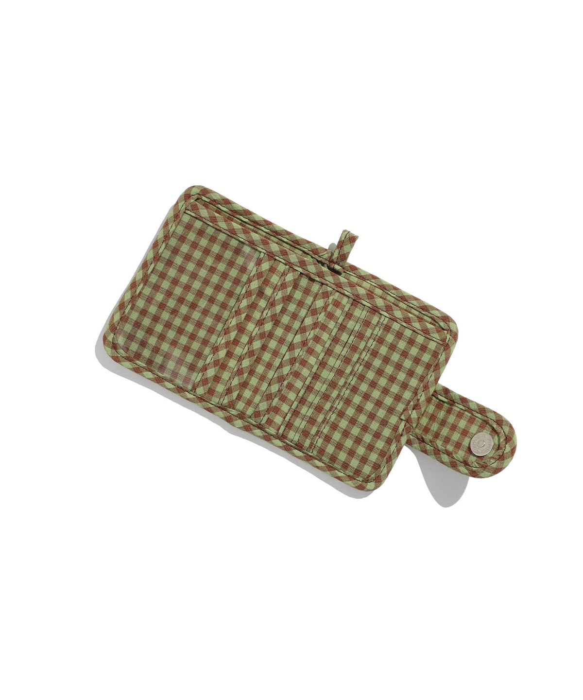 나이스고스트클럽(NICEGHOSTCLUB) PUFFY CHECK WALLET_GREEN(NG2GFUAB65A)