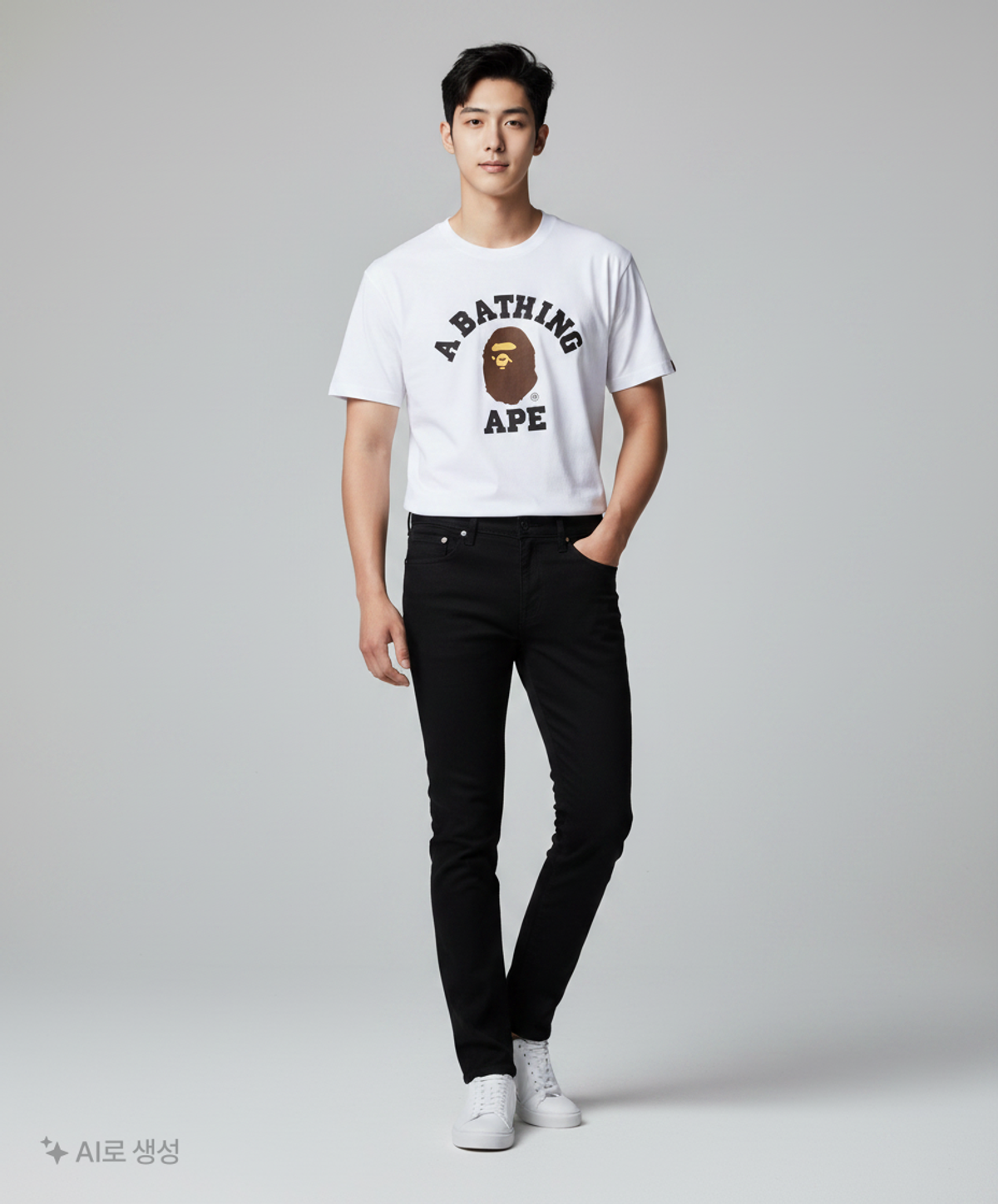 베이프(BAPE) 반소매 티셔츠 L