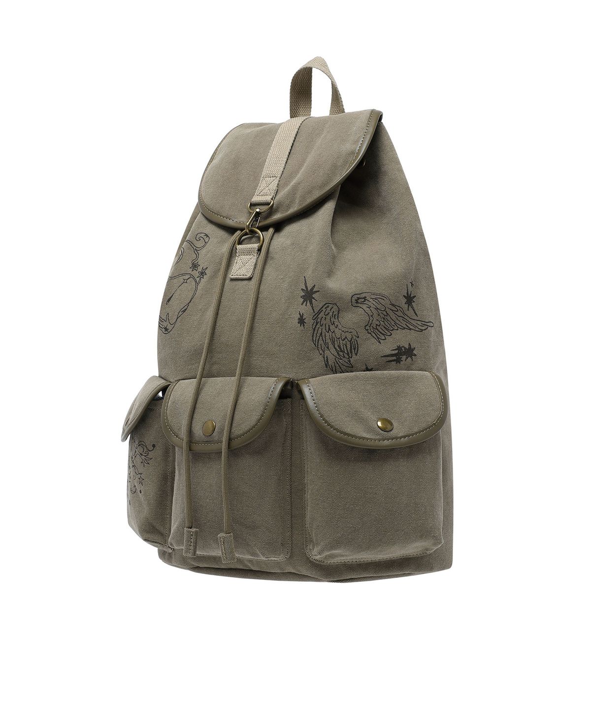 나이스고스트클럽(NICEGHOSTCLUB) CANVAS 3POCKET RUCKSACK_BEIGE(NG2GFUAB41A)