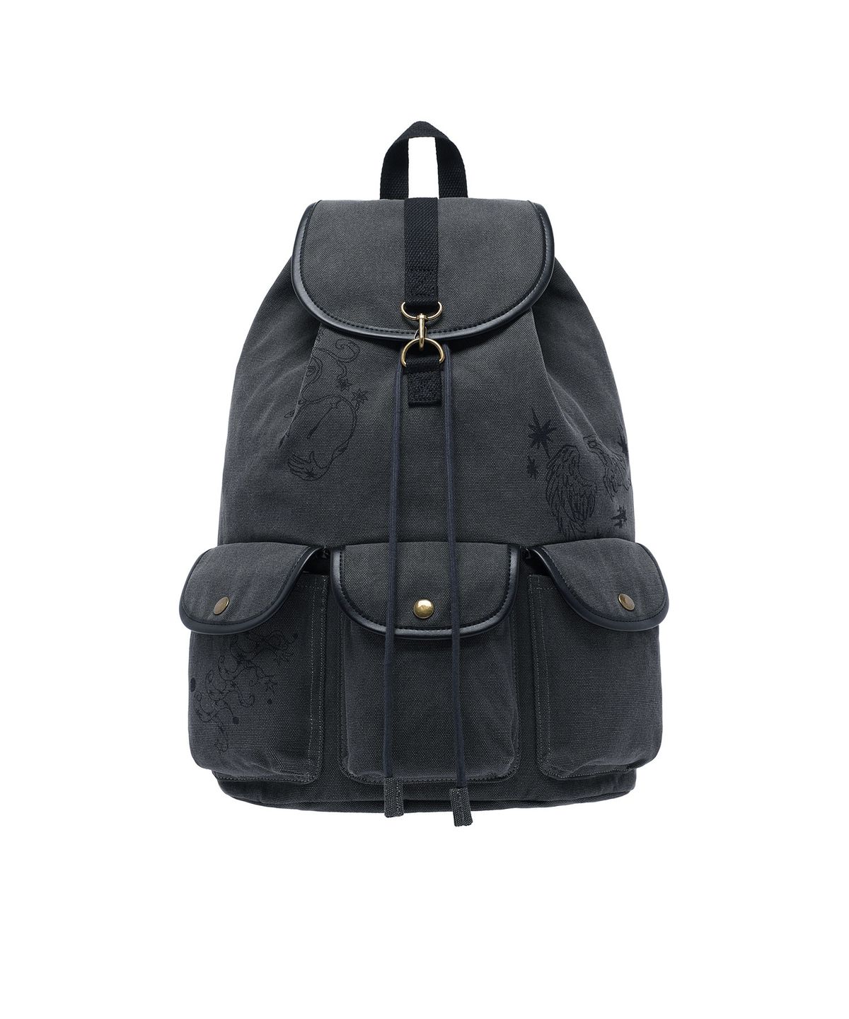 나이스고스트클럽(NICEGHOSTCLUB) CANVAS 3POCKET RUCKSACK_CHARCOAL(NG2GFUAB41A)
