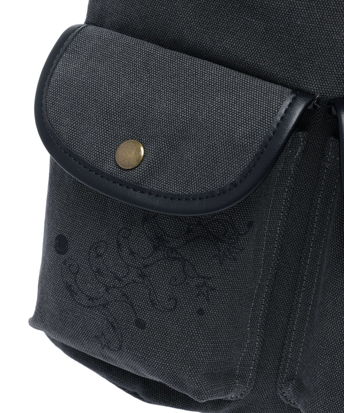 나이스고스트클럽(NICEGHOSTCLUB) CANVAS 3POCKET RUCKSACK_CHARCOAL(NG2GFUAB41A)