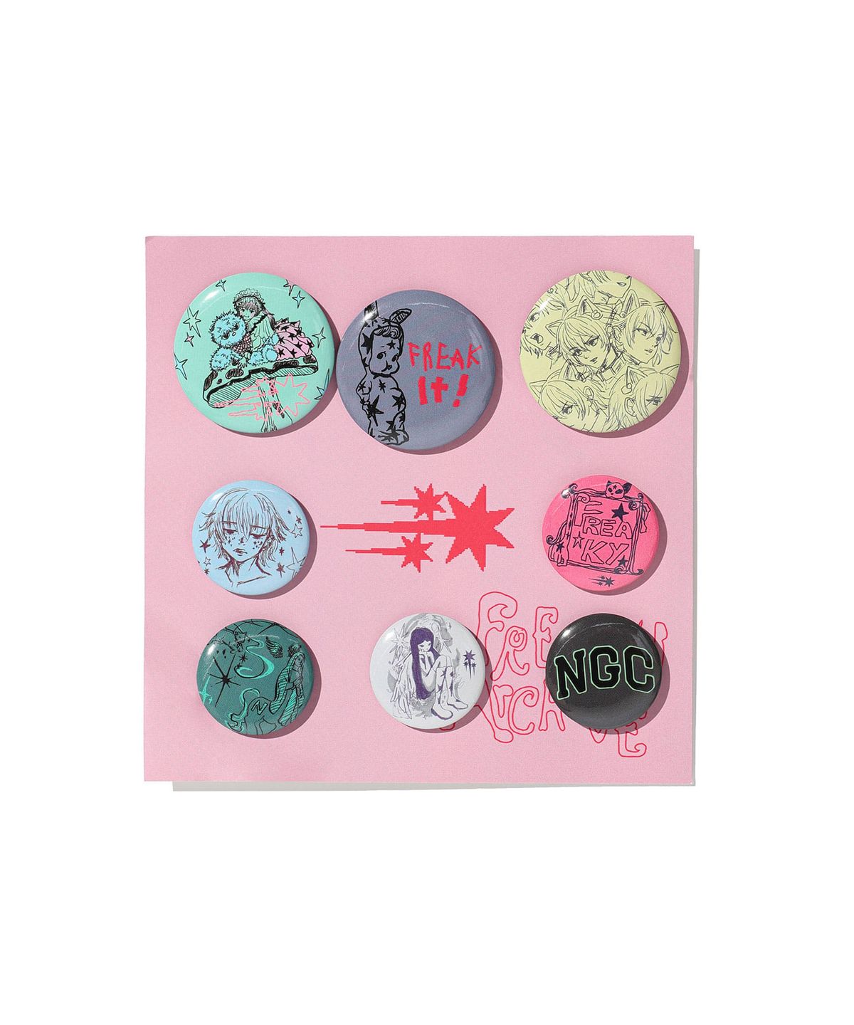 나이스고스트클럽(NICEGHOSTCLUB) BUTTON BADGES SET VOL.7_MIX(NG2GFUAB63A)