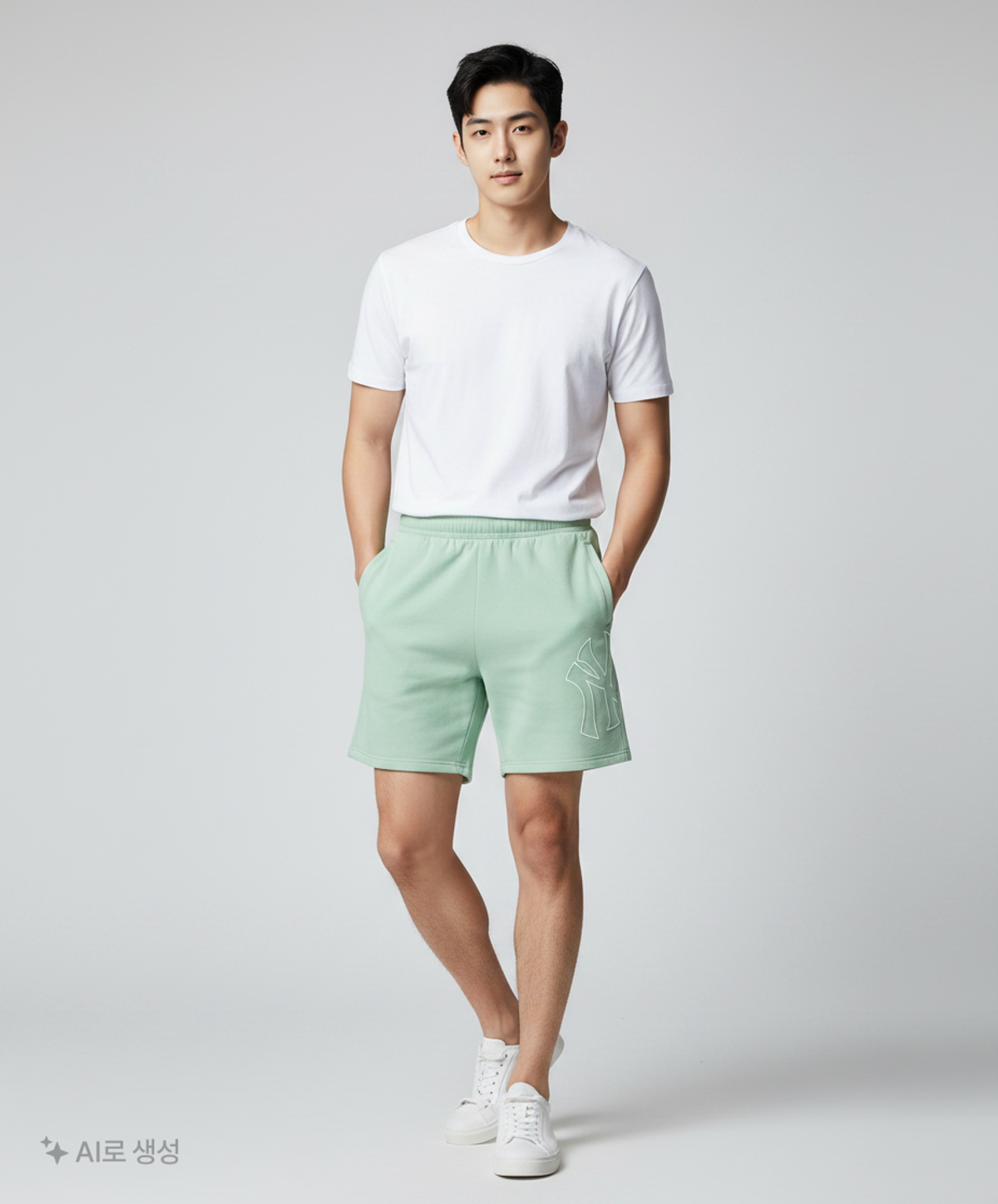 엠엘비(MLB) 빅로고 반바지 (셋업) B (M/GREY) L