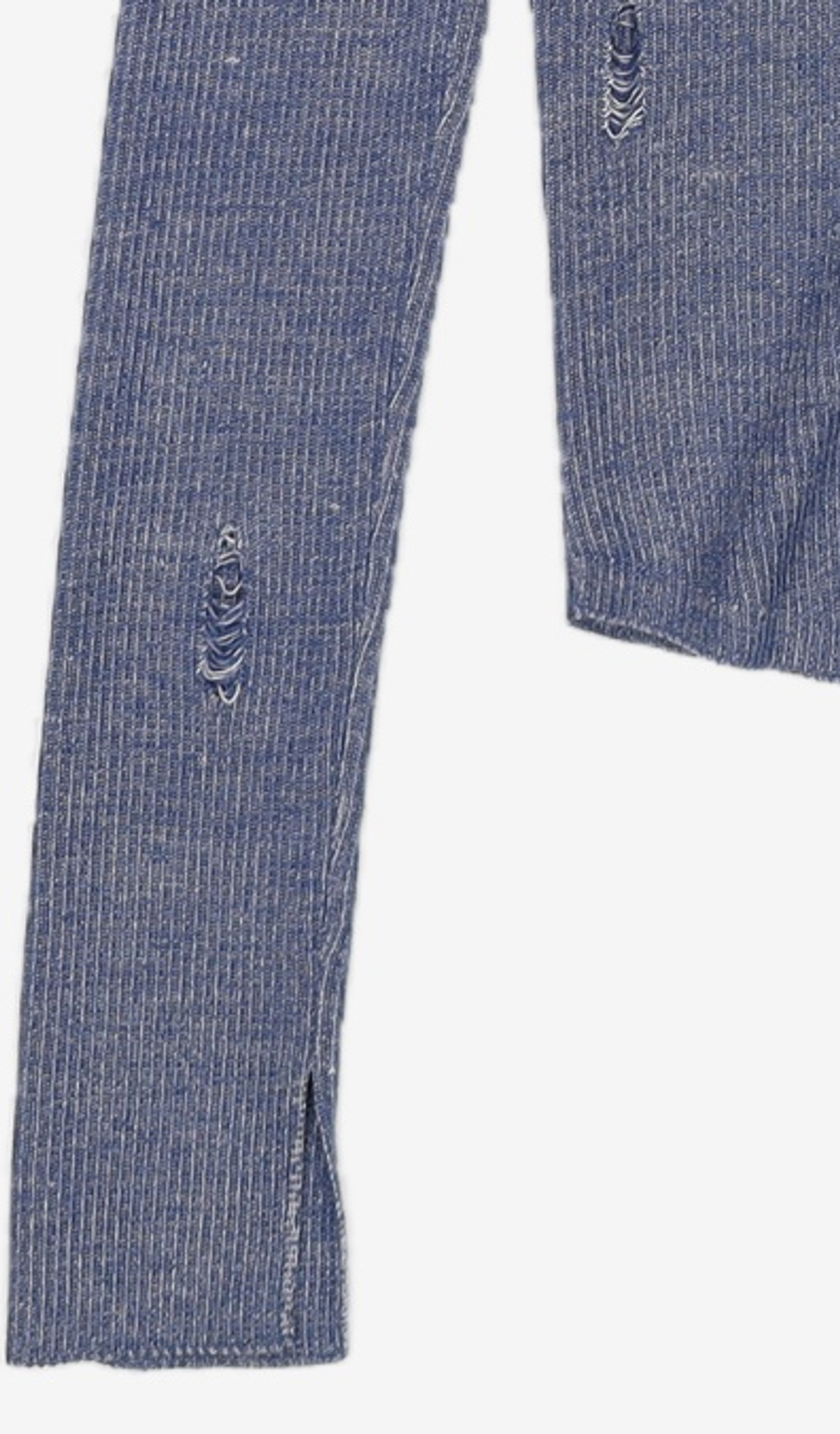 크리틱(CRITIC) WORMHOLE HOODIED KNIT(FOR WOMEN) BLUE FREE