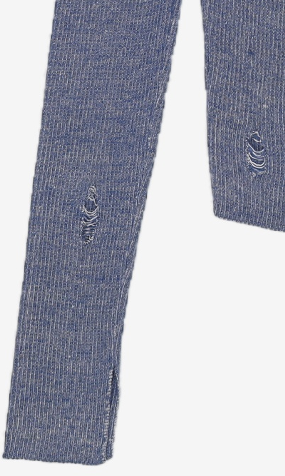 크리틱(CRITIC) WORMHOLE HOODIED KNIT(FOR WOMEN) BLUE FREE
