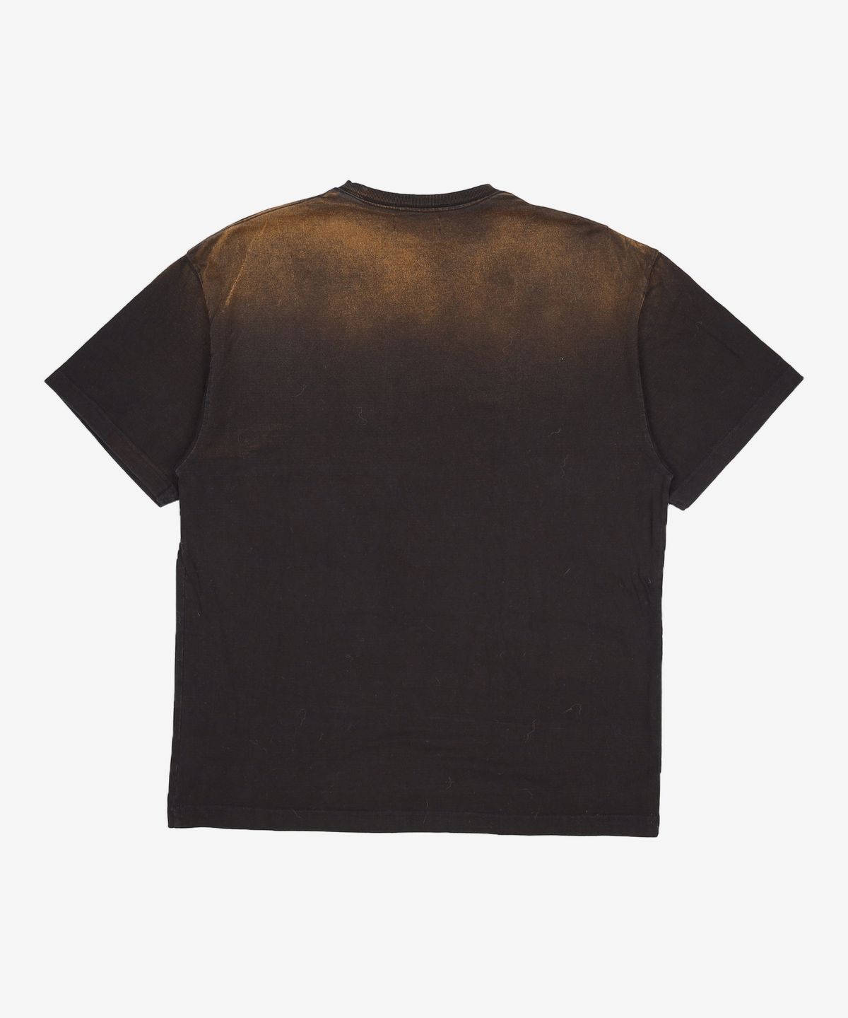 우알롱(WOOALONG) Lettering graphic vintage washing T-shirts - BLACK M