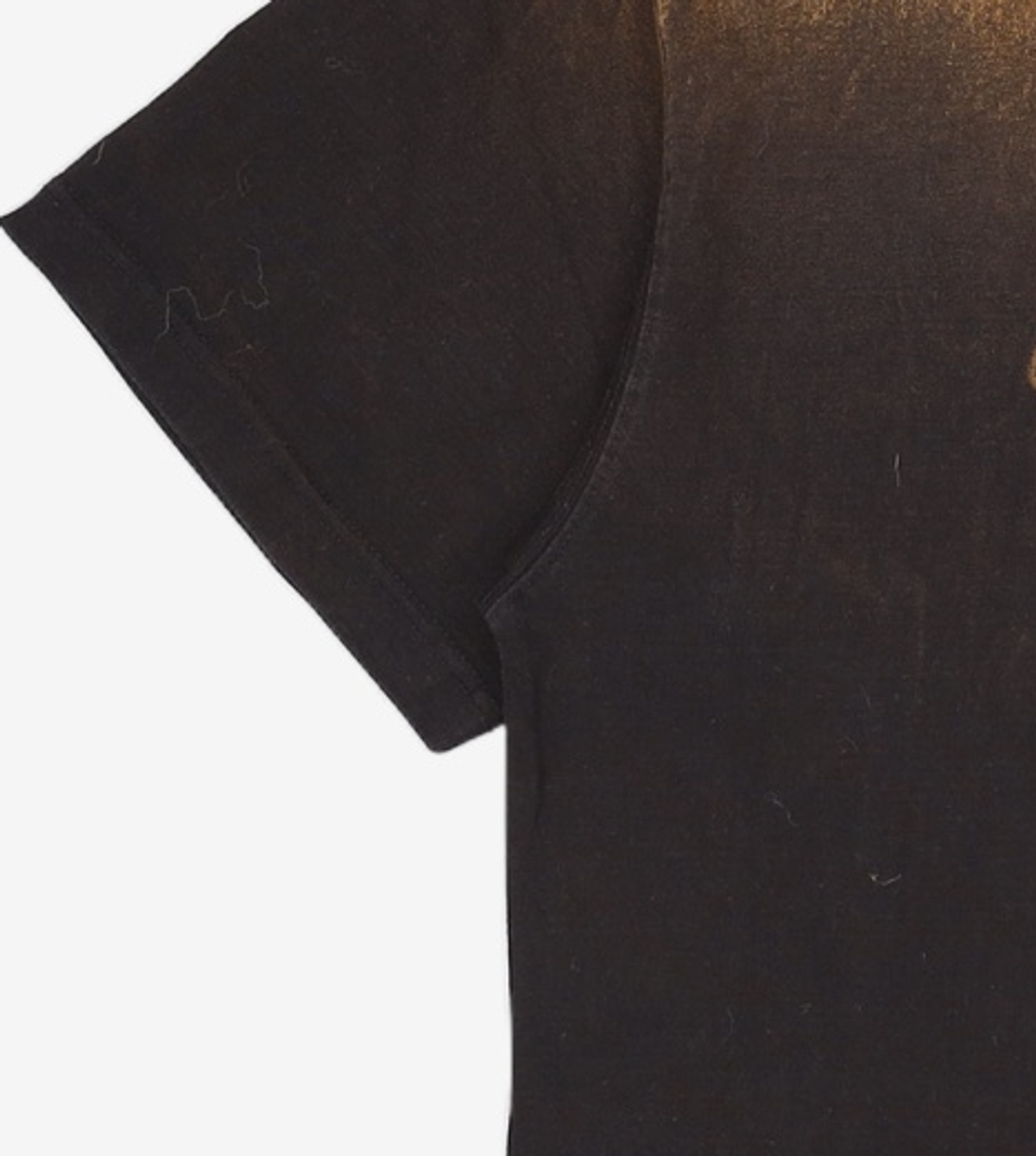 우알롱(WOOALONG) Lettering graphic vintage washing T-shirts - BLACK M