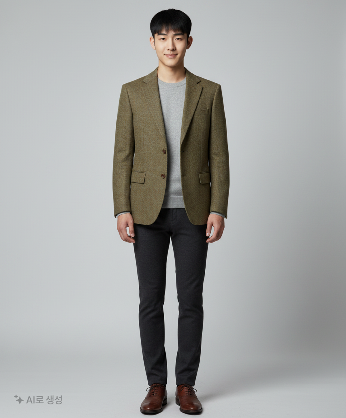 예일(YALE) 헤리티지 울 블레이저_헤링본 브라운 M