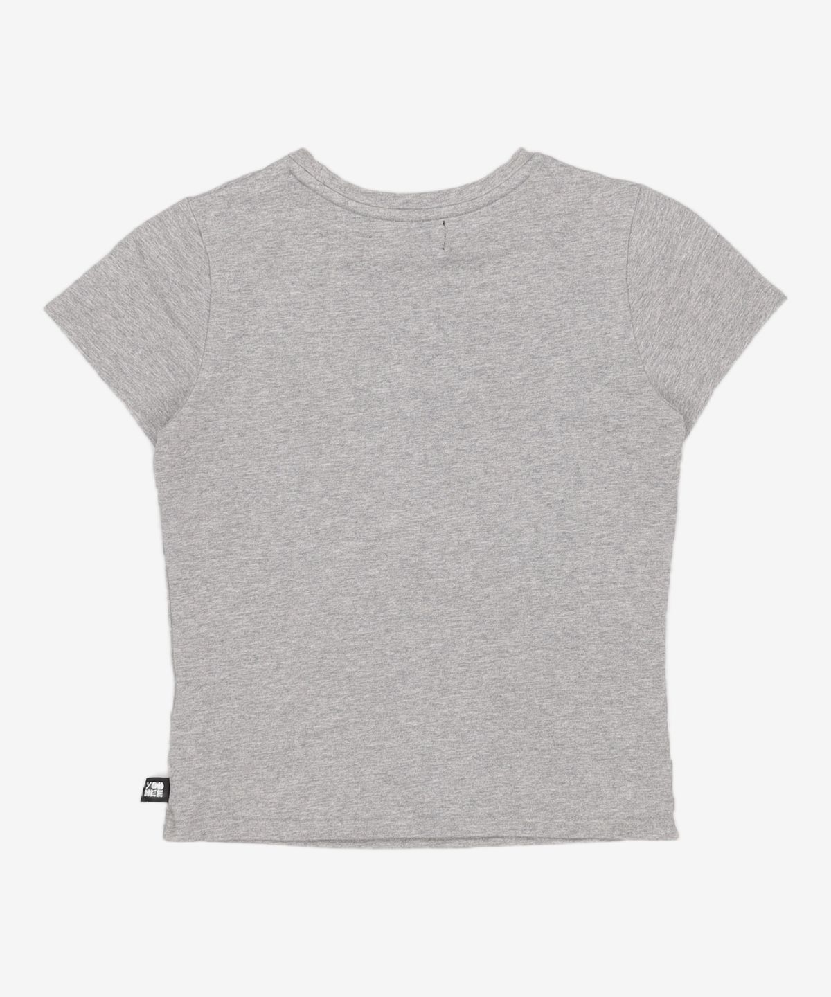 유희(YOUHEE) LETTERING T-SHIRT MELANGE GREY FREE