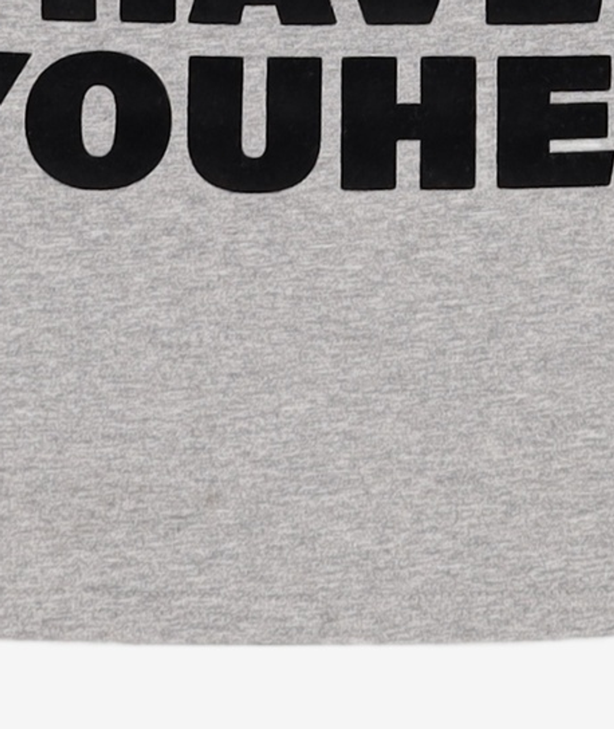 유희(YOUHEE) LETTERING T-SHIRT MELANGE GREY FREE