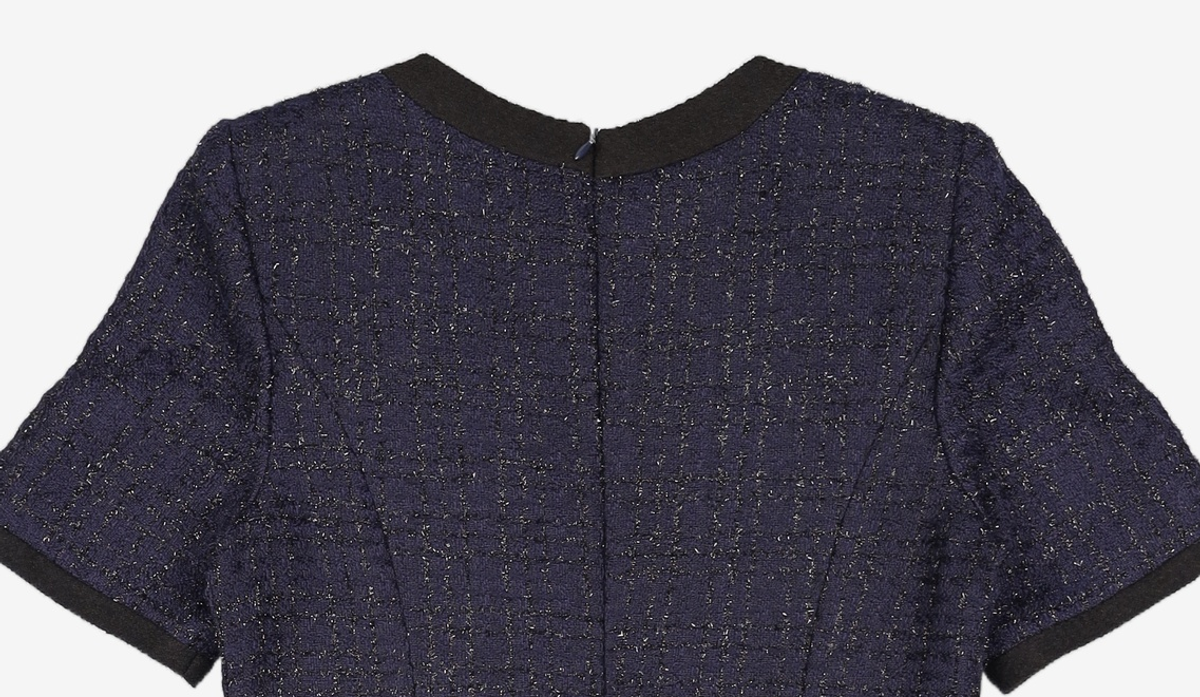 룩캐스트(LOOKAST) 네이비 에이미 트위드 드레스 / NAVY AMY TWEED DRESS M