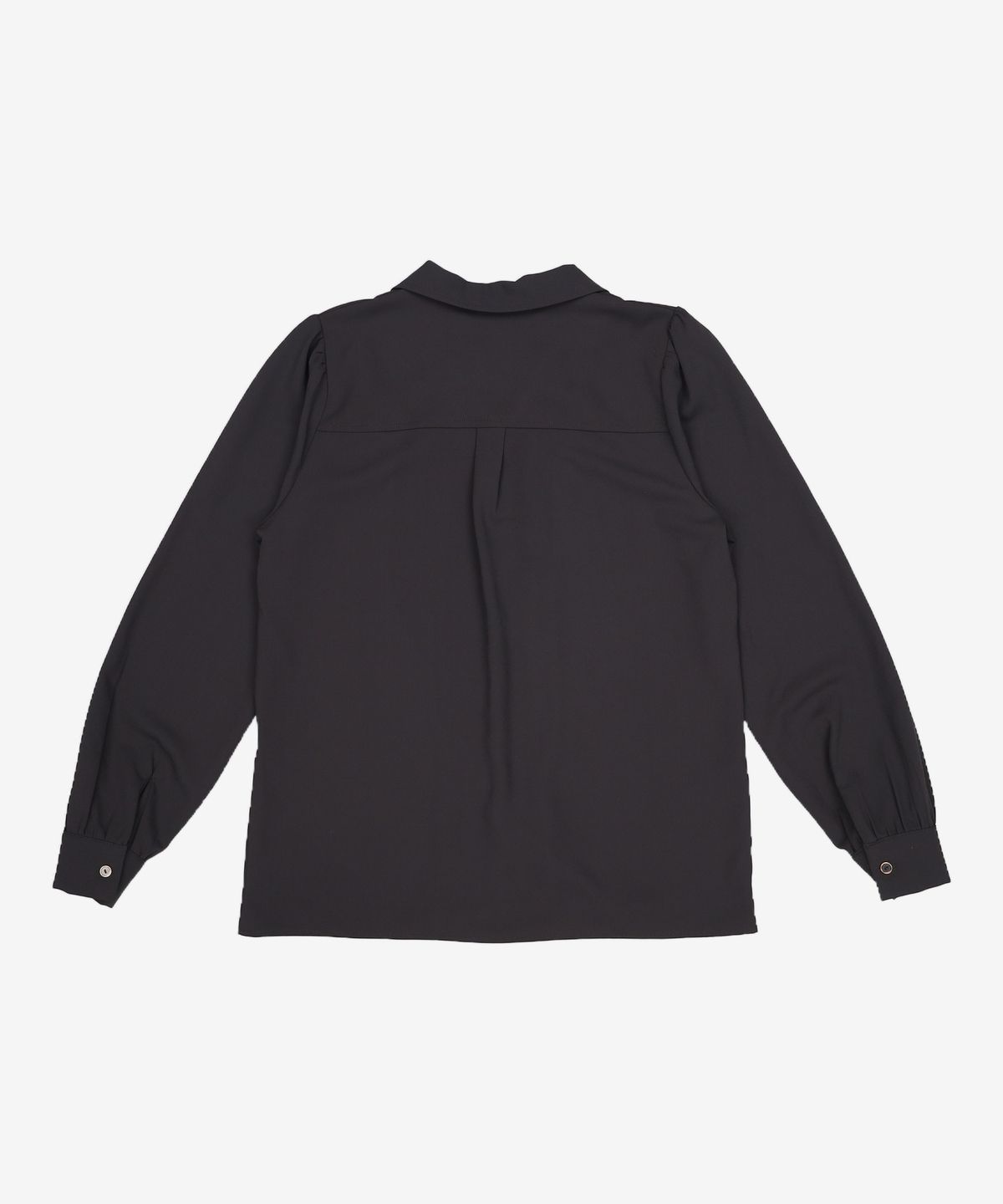 엽페(YUPPE) ROUND SHIRRING SHIRT_BLACK FREE