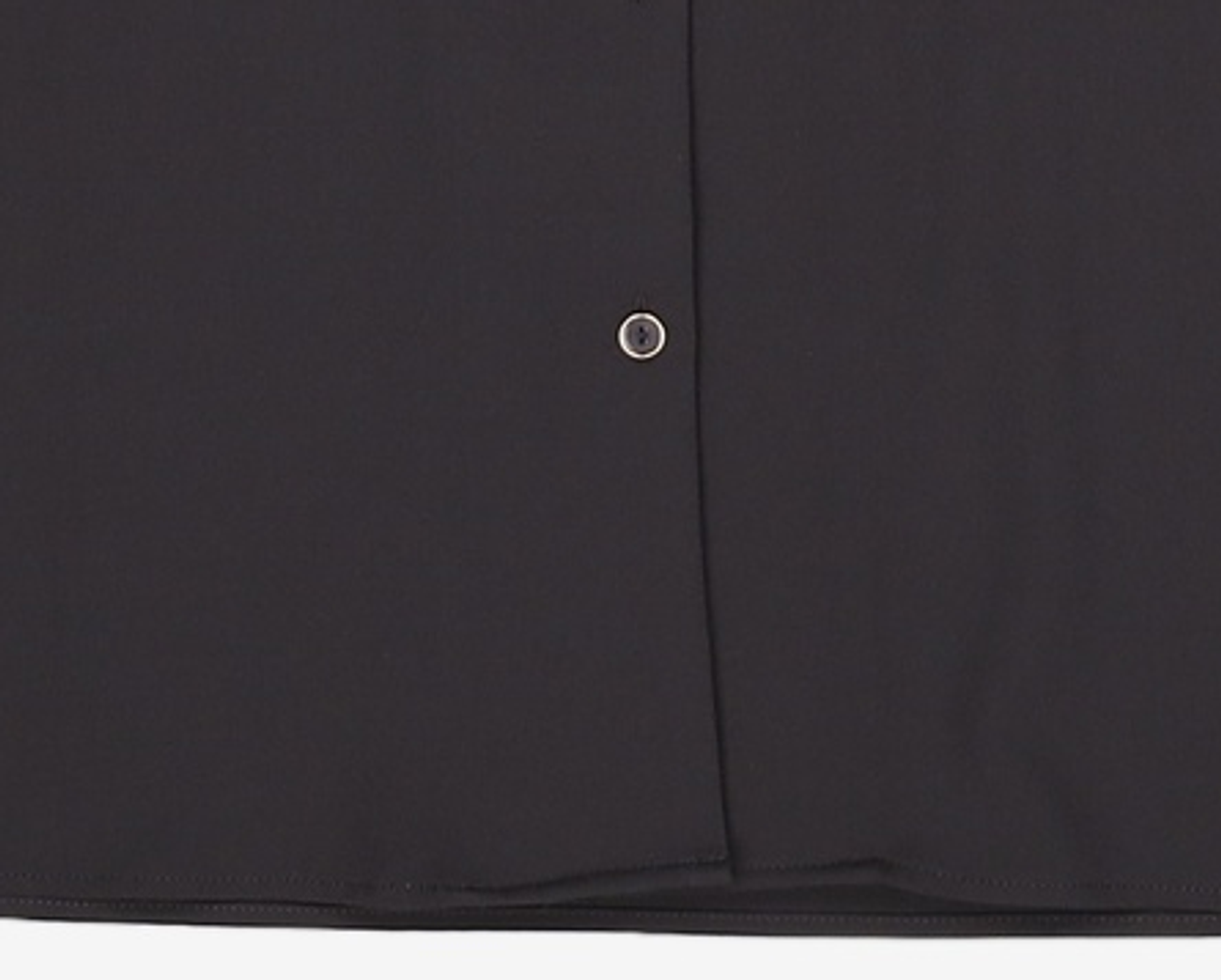 엽페(YUPPE) ROUND SHIRRING SHIRT_BLACK FREE