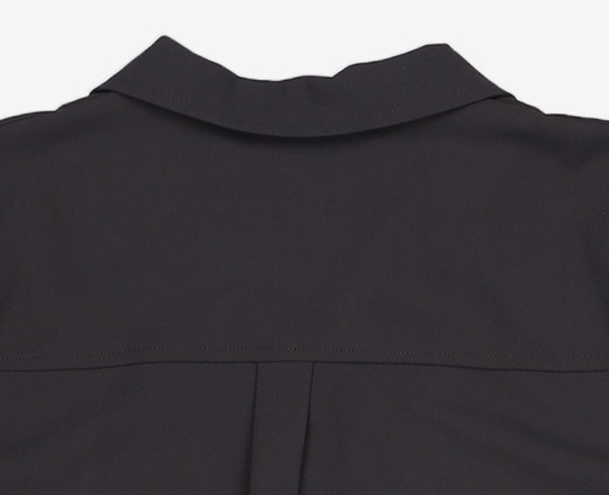 엽페(YUPPE) ROUND SHIRRING SHIRT_BLACK FREE