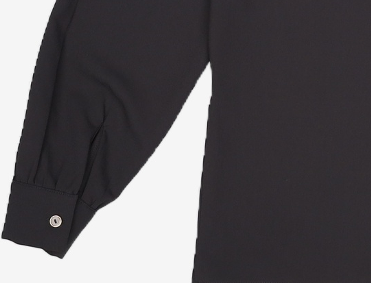 엽페(YUPPE) ROUND SHIRRING SHIRT_BLACK FREE