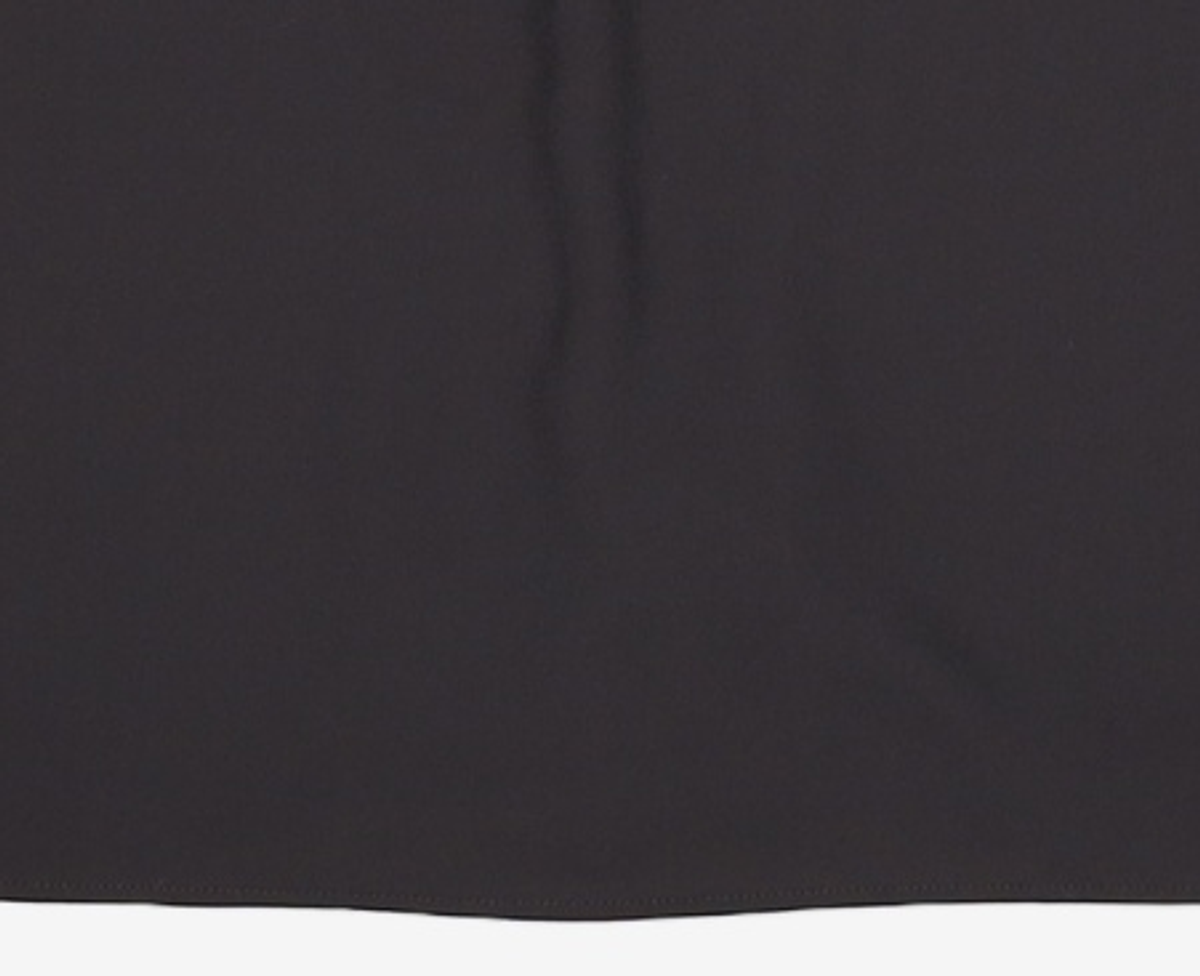 엽페(YUPPE) ROUND SHIRRING SHIRT_BLACK FREE