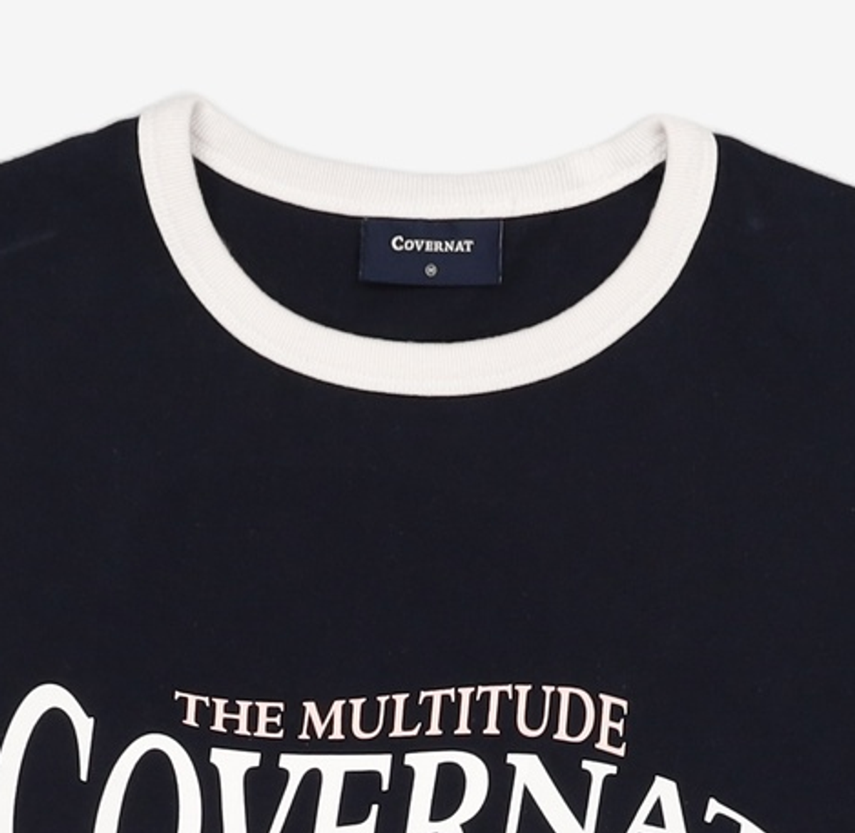 커버낫(COVERNAT) 타이포 그래픽 링거 티셔츠 Dark Navy M