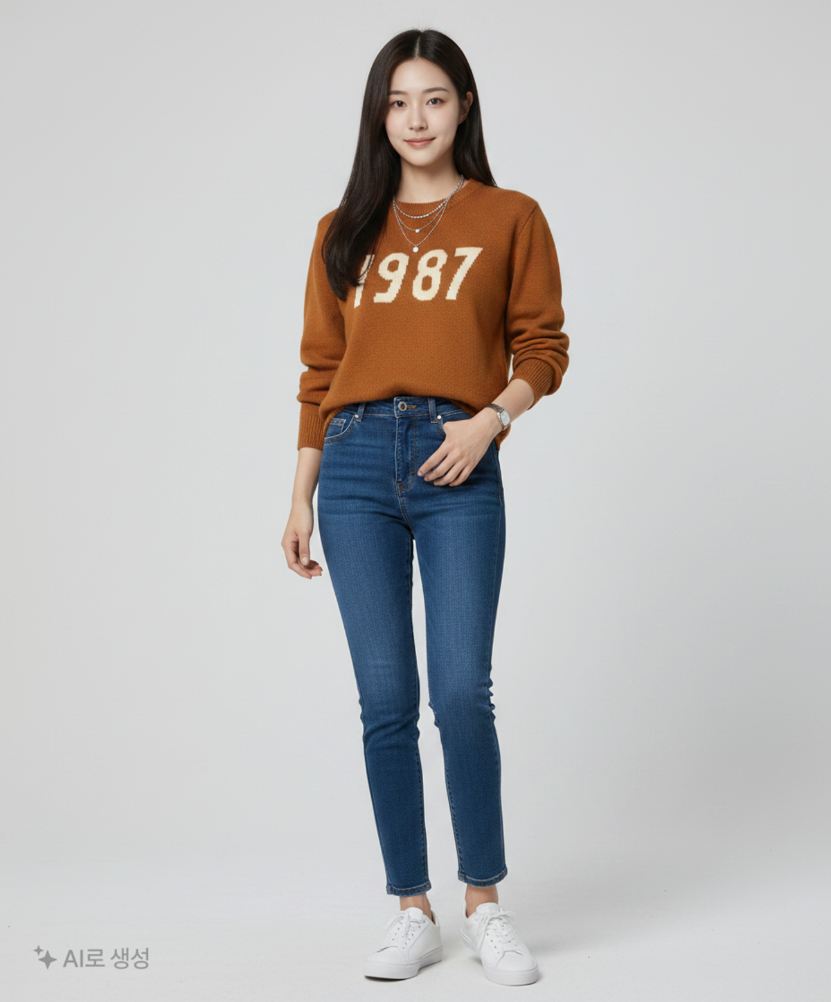 엠엠엘지(MMLG) [Mmlg] 1987 KNIT (INTARSIA) (CARAMEL BROWN) M