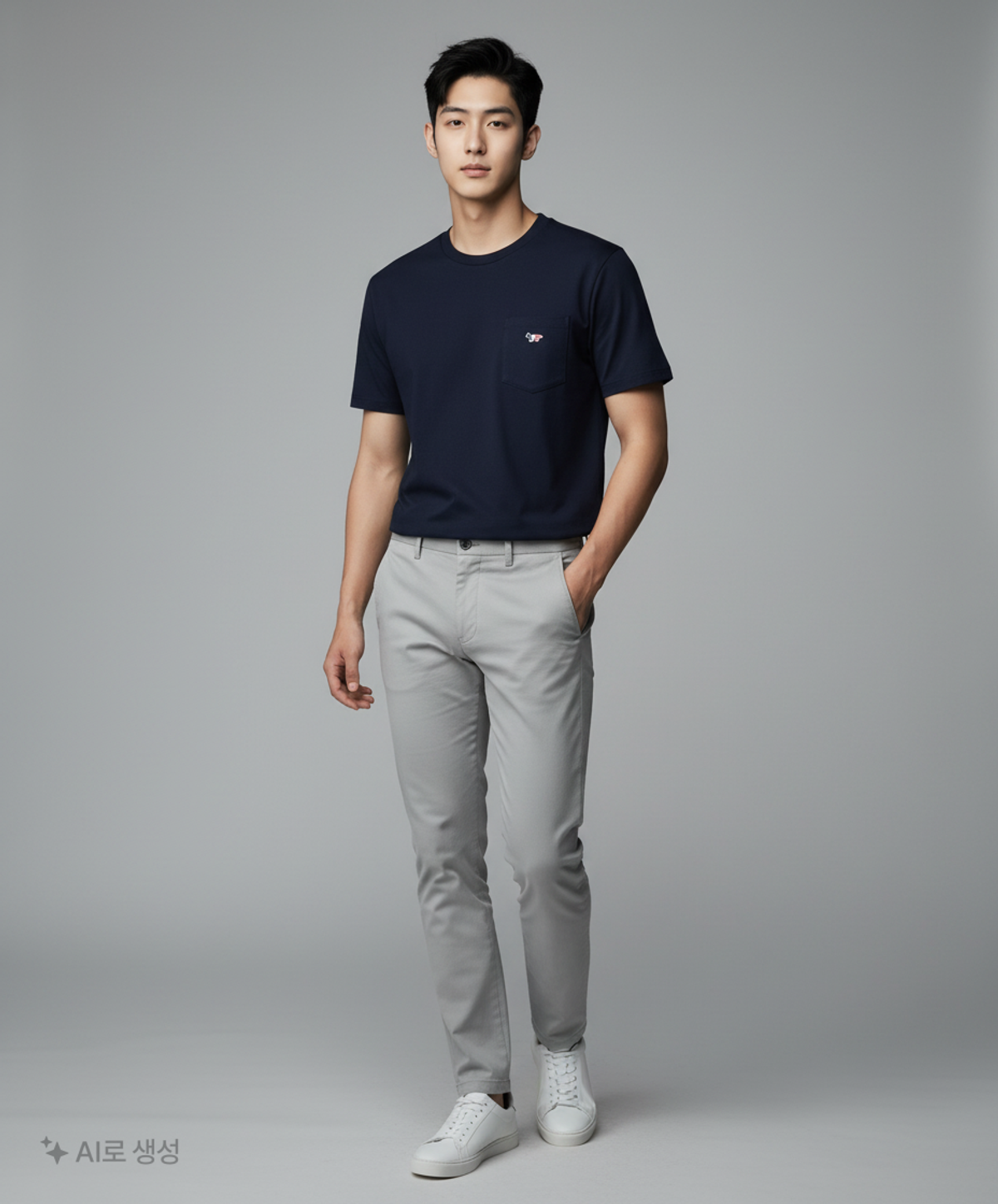 메종 키츠네(MAISON KITSUNE) 22SS 트리컬러 폭스 티셔츠 FM00120KJ0010 XS