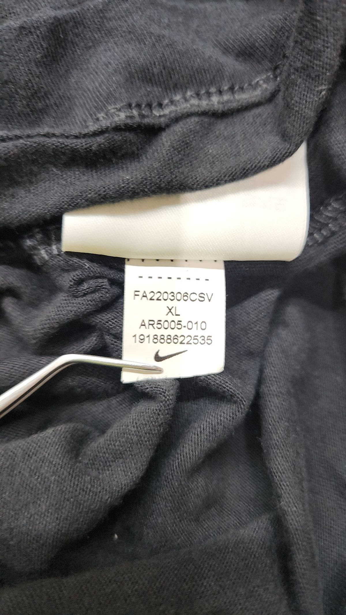 나이키(NIKE) 스포츠웨어 티셔츠 M - 블랙:화이트 / AR5005-010 XL