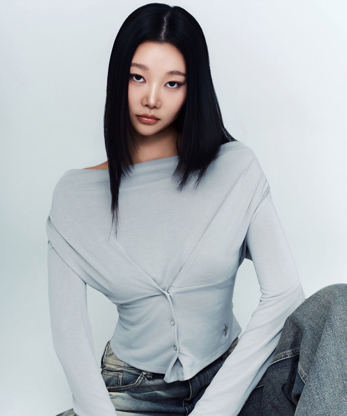 2000아카이브스(2000ARCHIVES) ECRU COWL TOP (GREY)