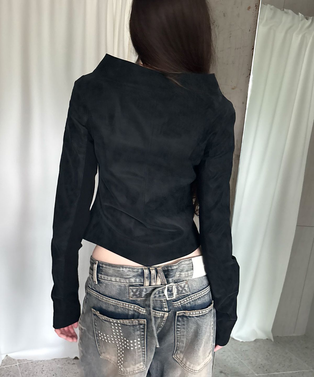2000아카이브스(2000ARCHIVES) KAEL DRAPED JACKET V2 (BLACK)