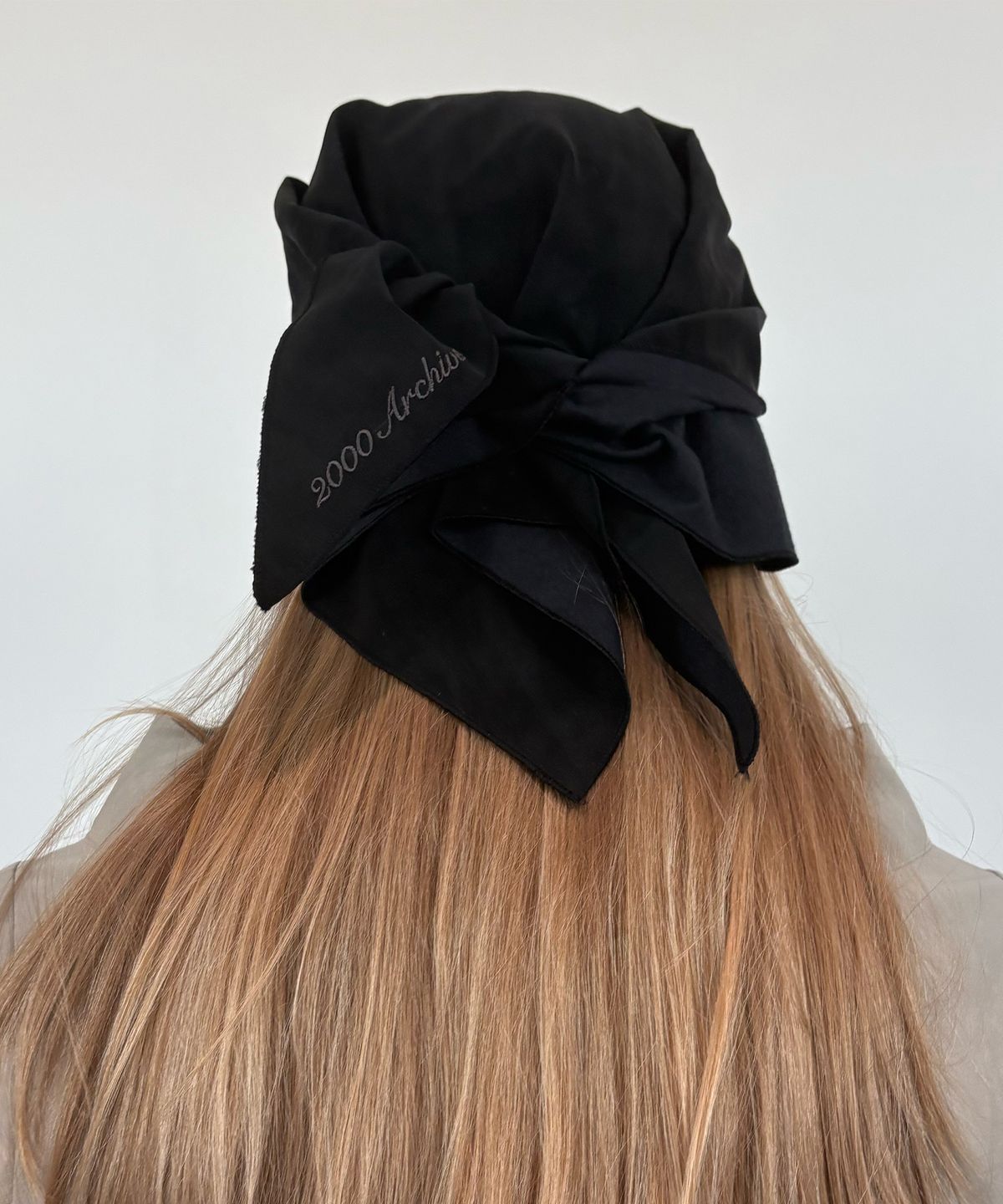 2000아카이브스(2000ARCHIVES) DRAPED LEATHER CAP (BLACK)