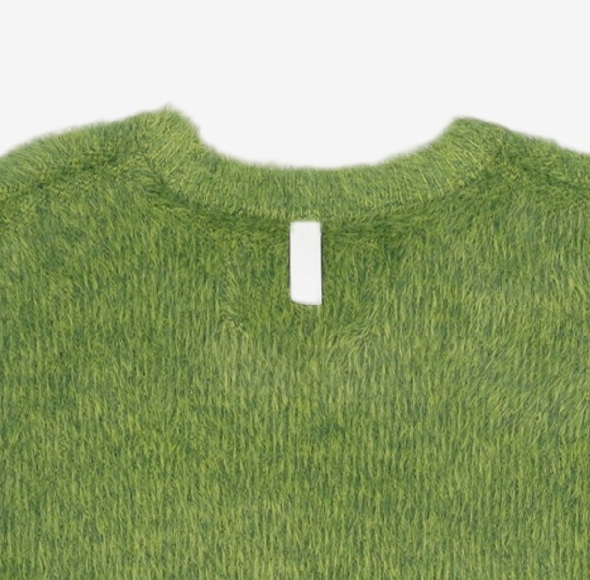 노매뉴얼(NOMANUAL) CROPPED HAIRY KNIT - GRASS GREEN 100