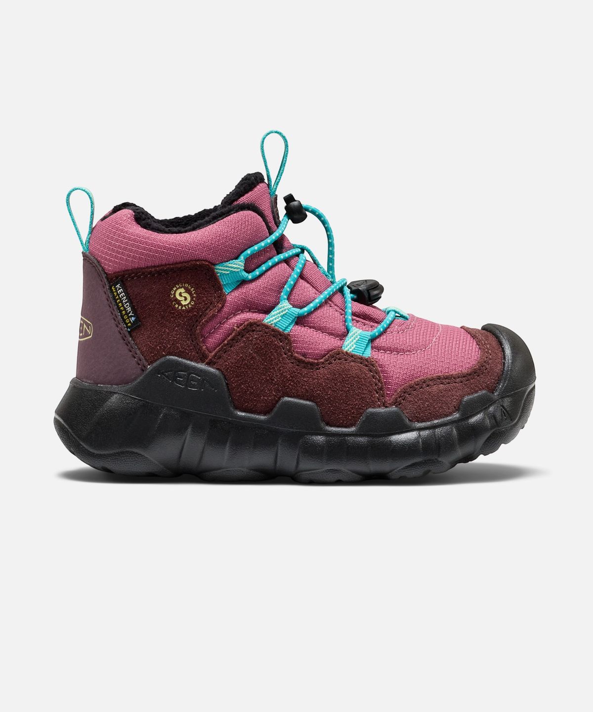 킨(KEEN) 하이파우저 처커 워터프루프 키즈(리틀키즈) 부츠 HUCKLEBERRY/VIOLET QUARTZ