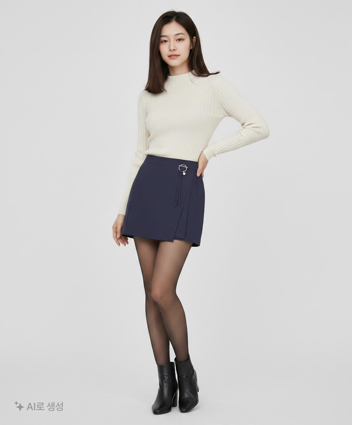 클라비스(CLOVIS) 링 브로치 디테일 포인트 치마바지( 2 COLOR ) CVTW82306M 67