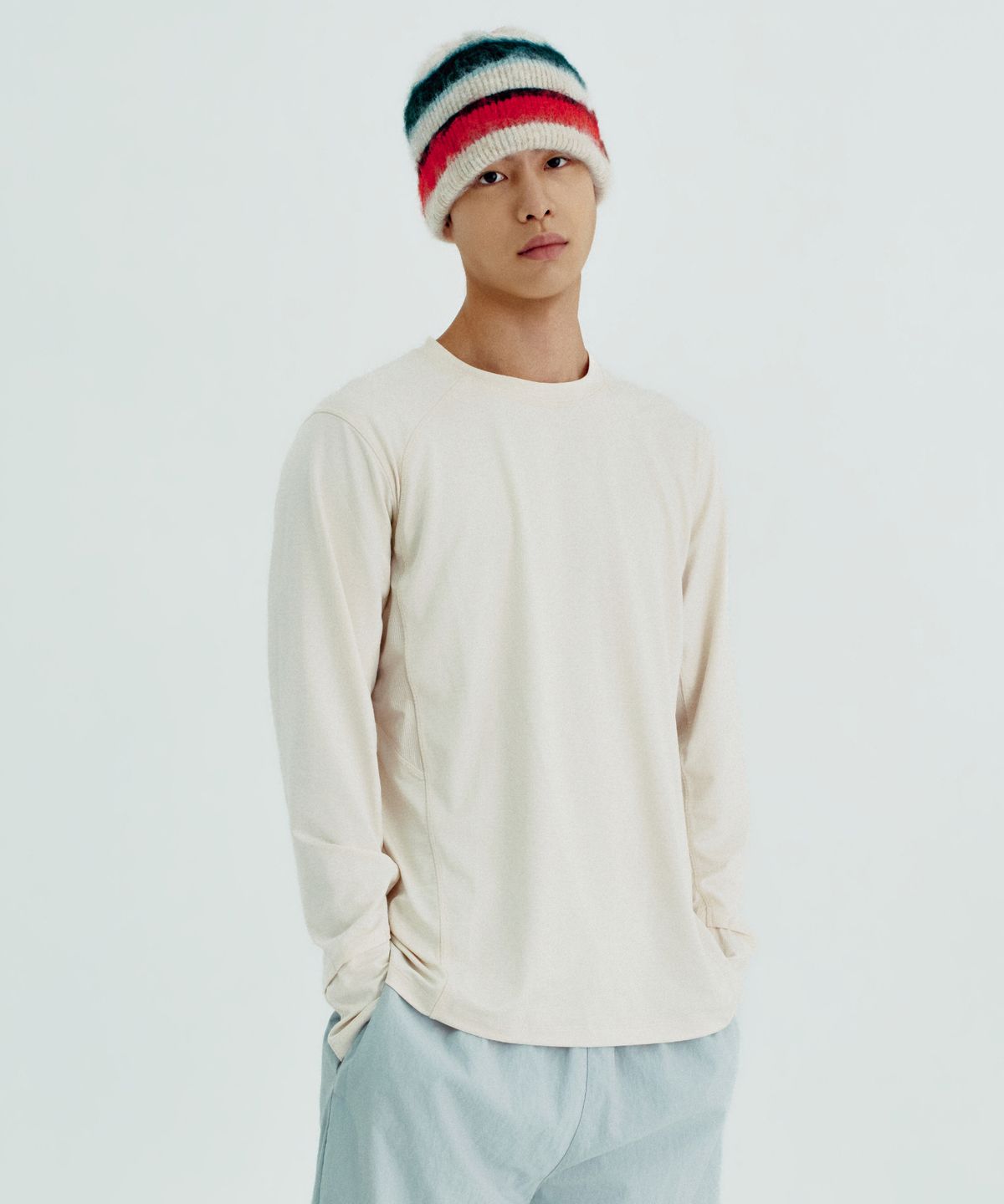 얼스캄에라(EARTH CALM ERA) 코어 그리드 러닝 롱슬리브_3컬러