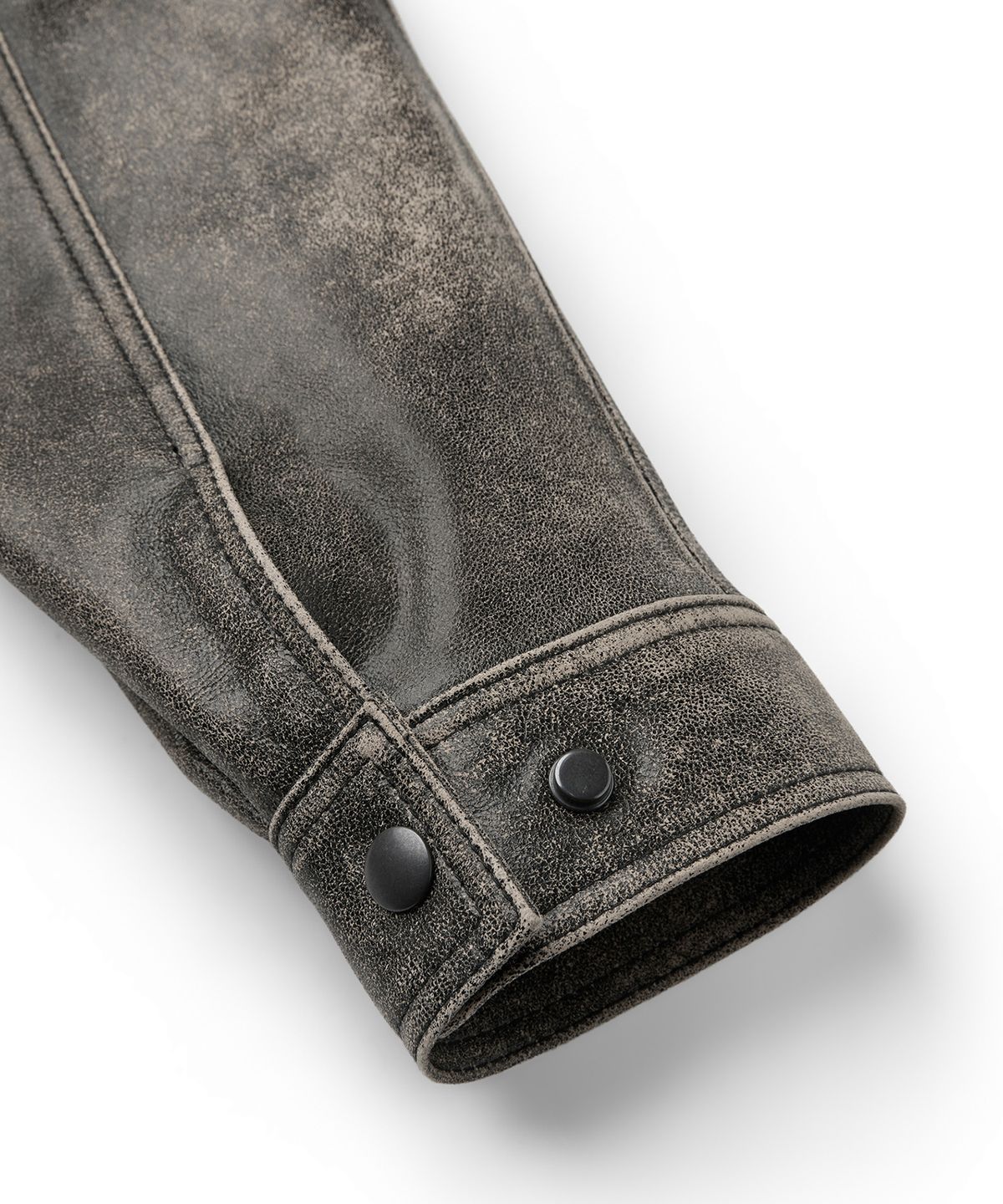 엠엠아이씨(MMIC) AGED LEATHER JACKET (DEEP BROWN)