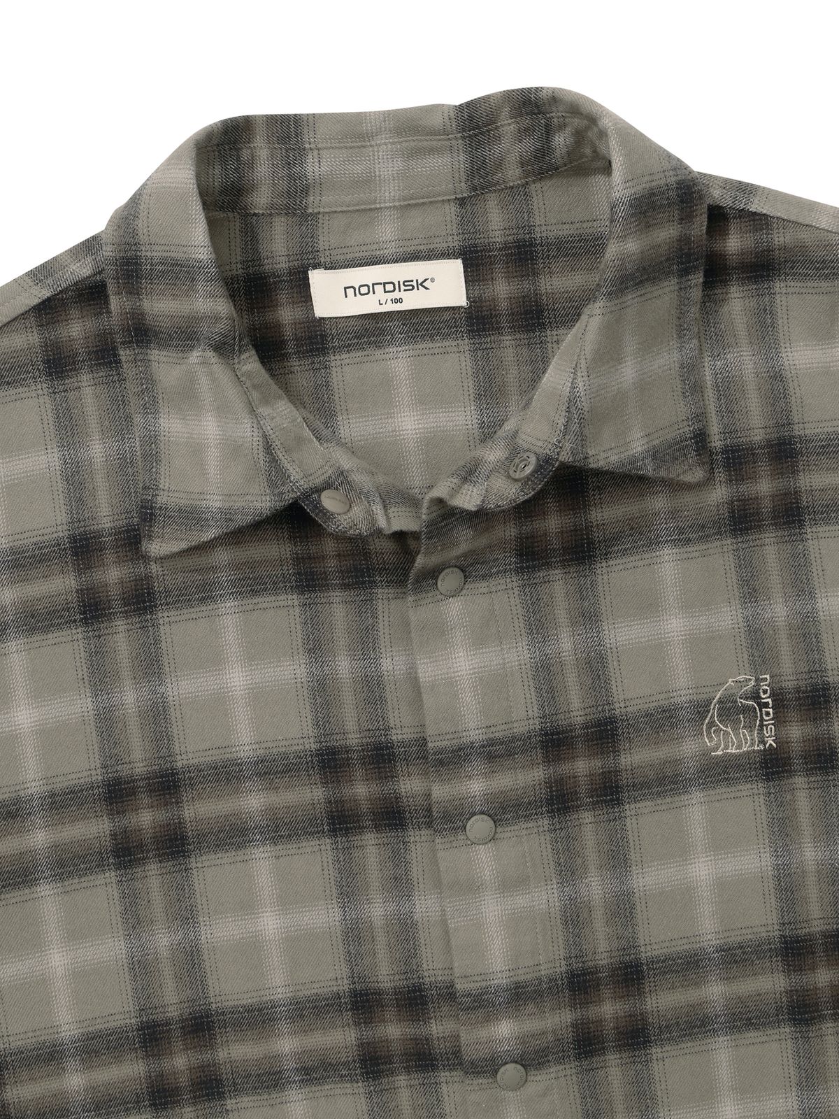 노르디스크(NORDISK) 플란넬 체크 셔츠 - U_Dark Brown