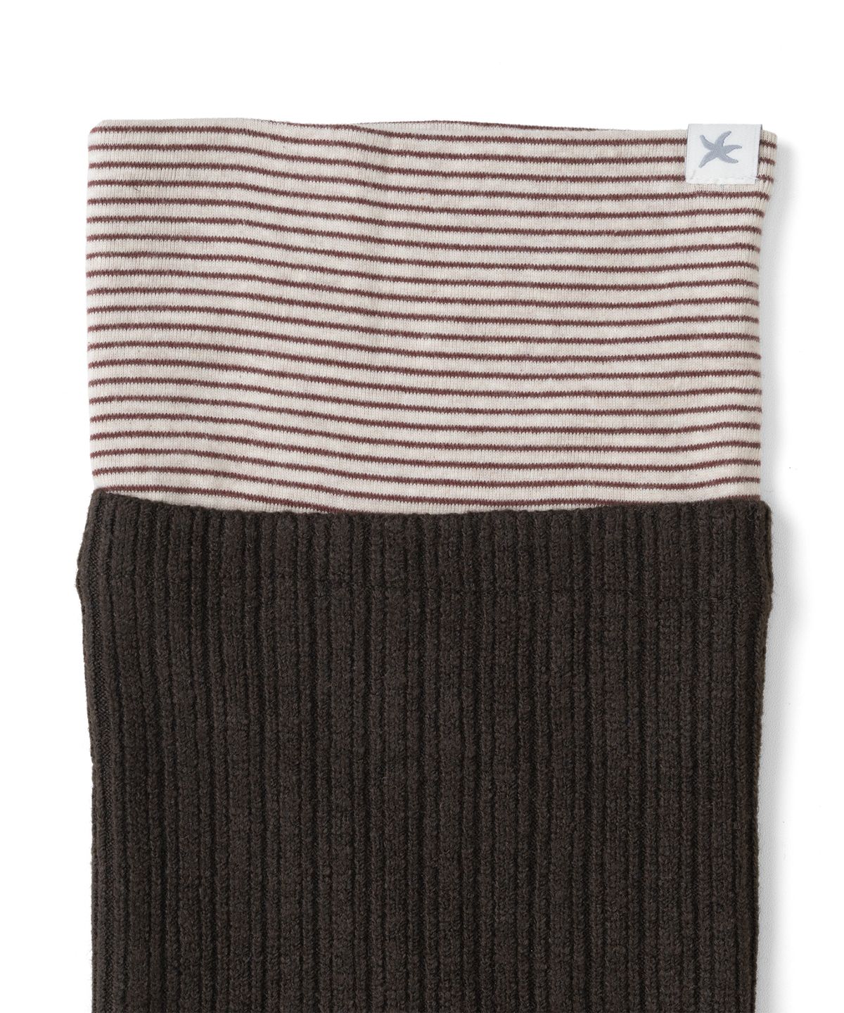 더콜디스트모먼트(THECOLDESTMOMENT) TCM stripe layered leg warmer (brown)