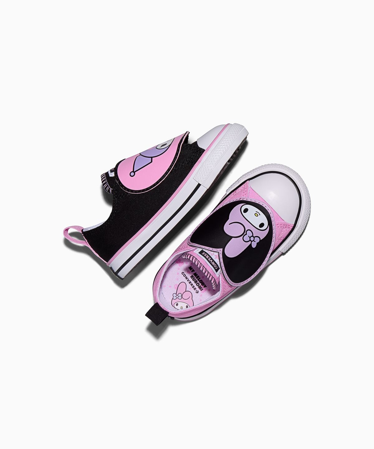 컨버스(CONVERSE) 키즈 컨버스 X 산리오캐릭터즈 원 스트랩 마이멜로디 & 쿠로미 블랙 A21840C