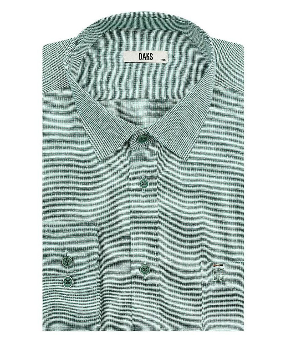 닥스셔츠(DAKS SHIRTS) 노케어 폴리혼방 마이크로패턴셔츠 레귤러핏 그린_DMW1SHDL120E1