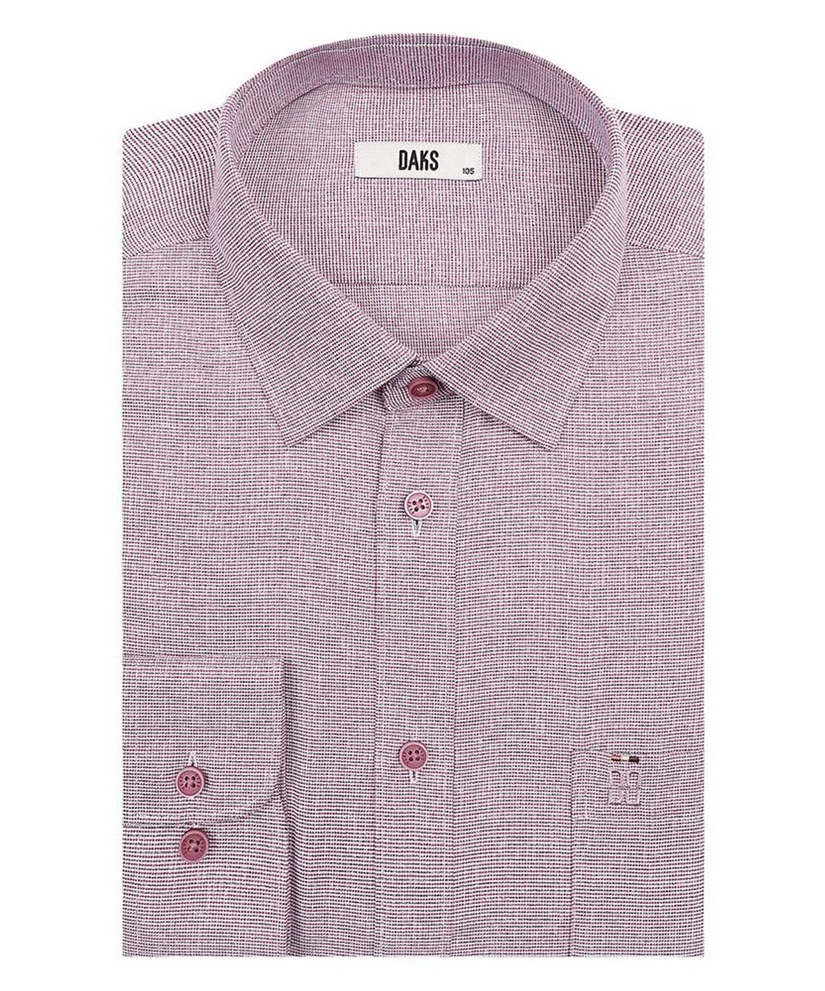 닥스셔츠(DAKS SHIRTS) 노케어 폴리혼방 마이크로패턴셔츠 레귤러핏 레드_DMW1SHDL120R1