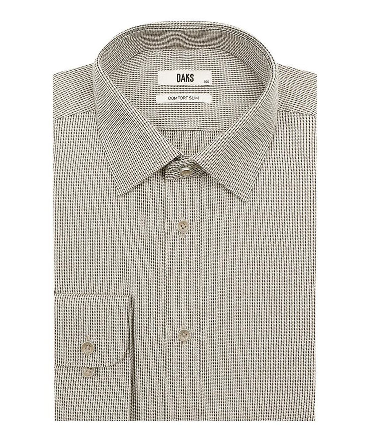 닥스셔츠(DAKS SHIRTS) 이지케어 면혼방 마이크로패턴셔츠 컴포트슬림핏 브라운_DMW1SHDL220W1