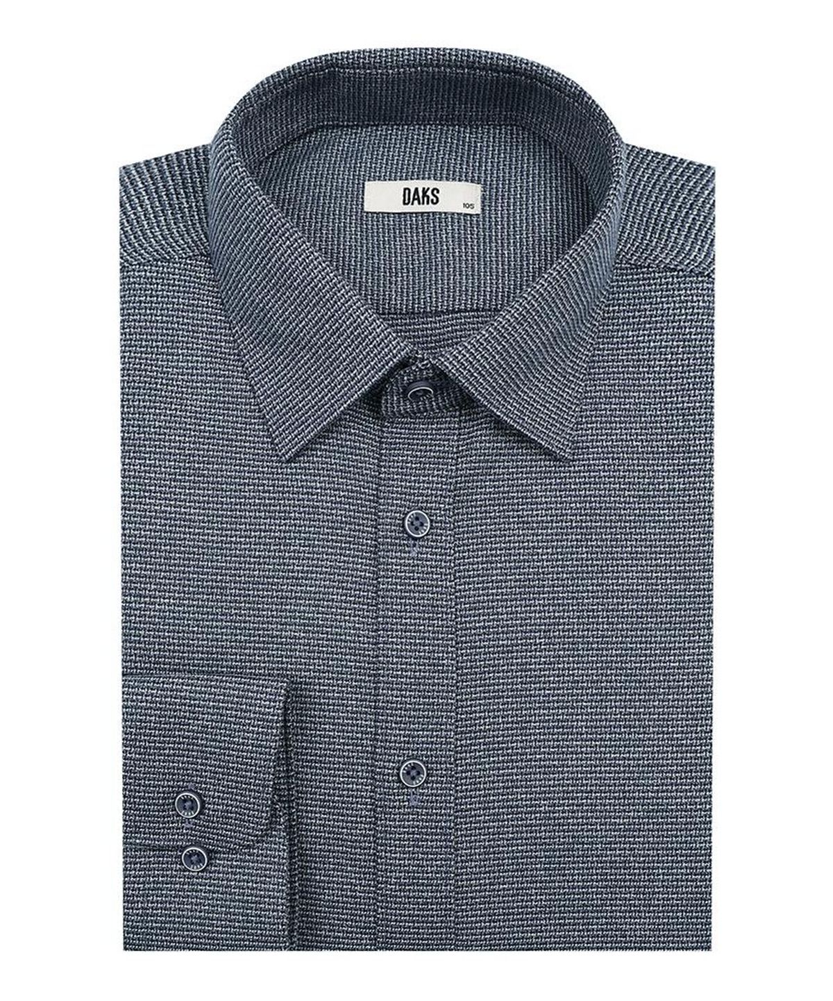 닥스셔츠(DAKS SHIRTS) 노케어 폴리혼방 마이크로패턴셔츠 레귤러핏 네이비_DMW1SHDL122N1