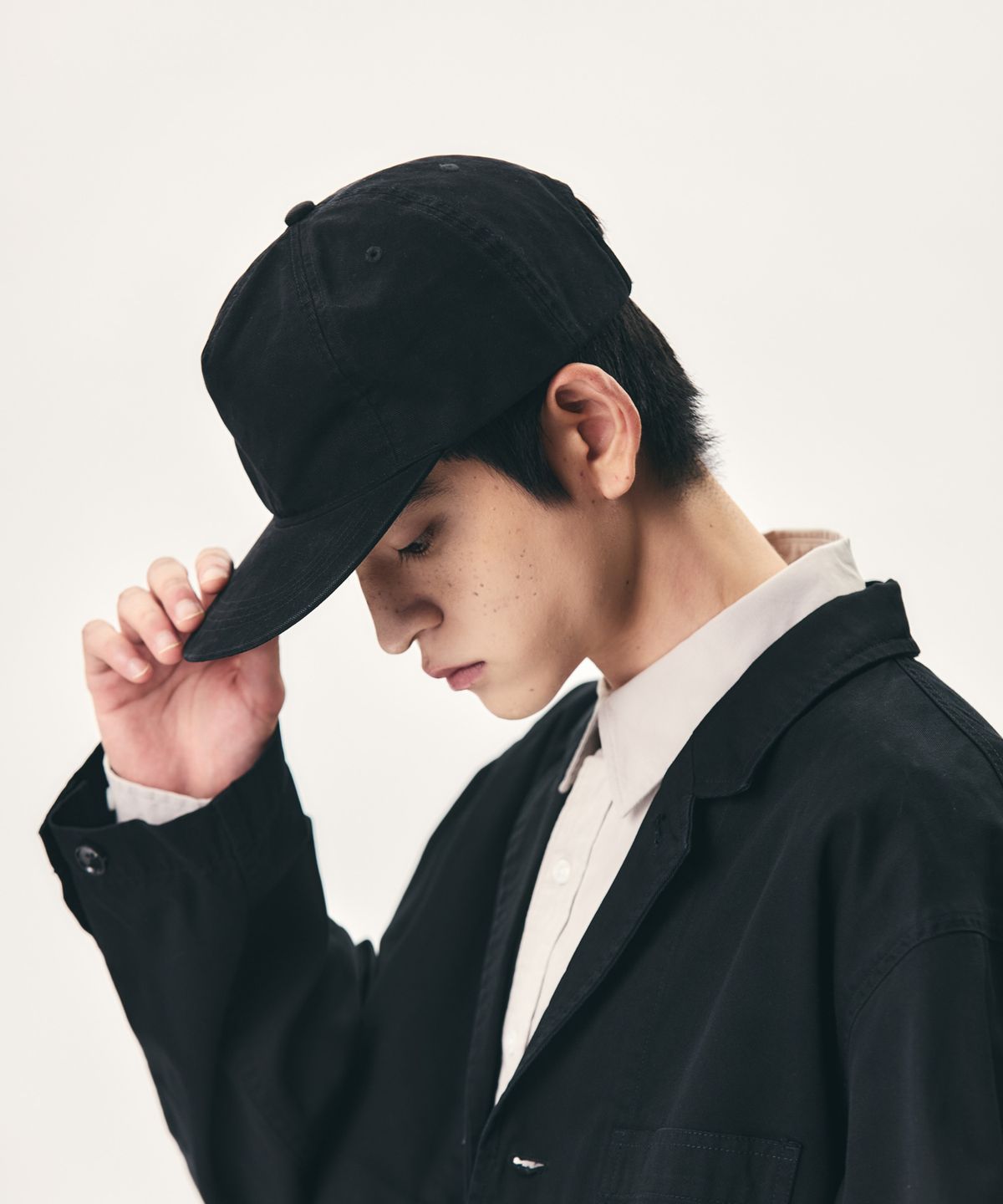 에스피오나지(ESPIONAGE) Washed Canvas 5Panel Cap Black
