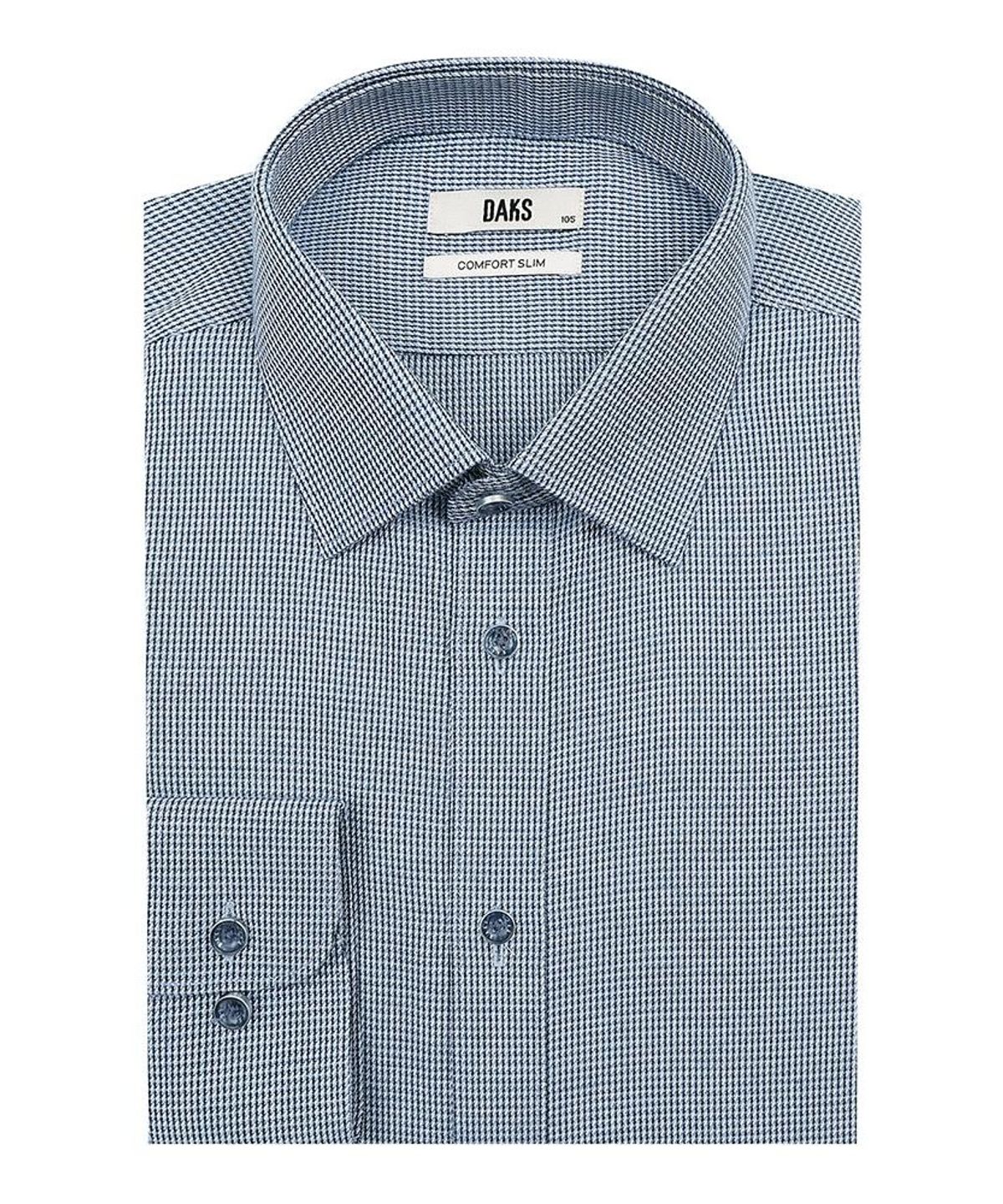 닥스셔츠(DAKS SHIRTS) 이지케어 면혼방 마이크로패턴셔츠 컴포트슬림핏 블루_DMW1SHDL220B1
