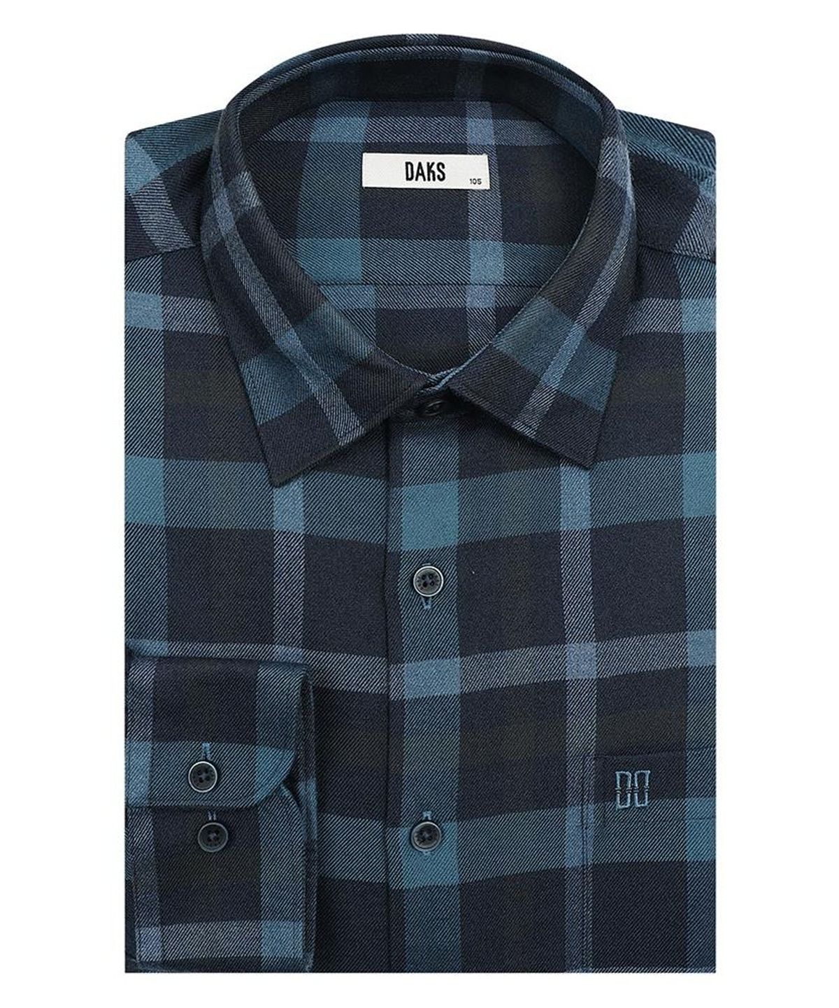 닥스셔츠(DAKS SHIRTS) 이지케어 폴리혼방 체크셔츠 레귤러핏 네이비_DLW2SHCL431N1