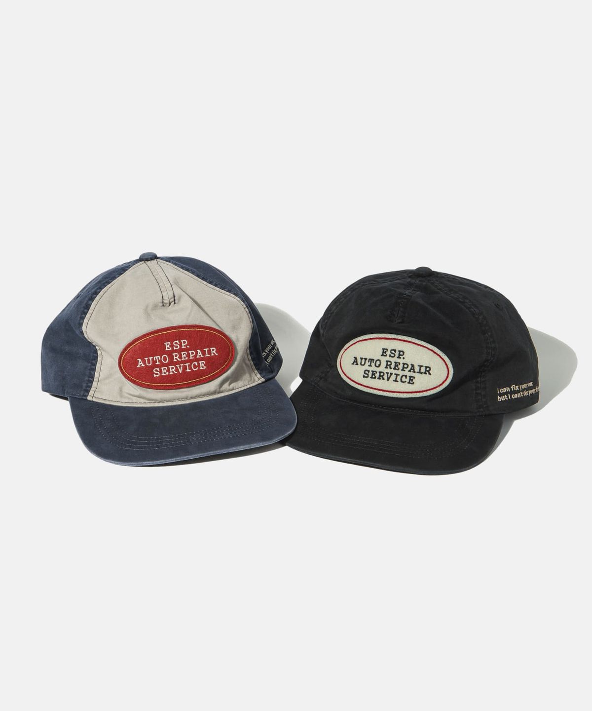 에스피오나지(ESPIONAGE) Auto Repair 5Panel Vintage Cap Black
