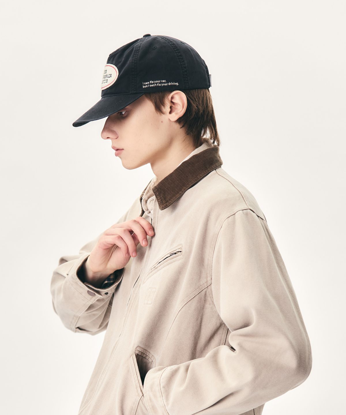 에스피오나지(ESPIONAGE) Auto Repair 5Panel Vintage Cap Black